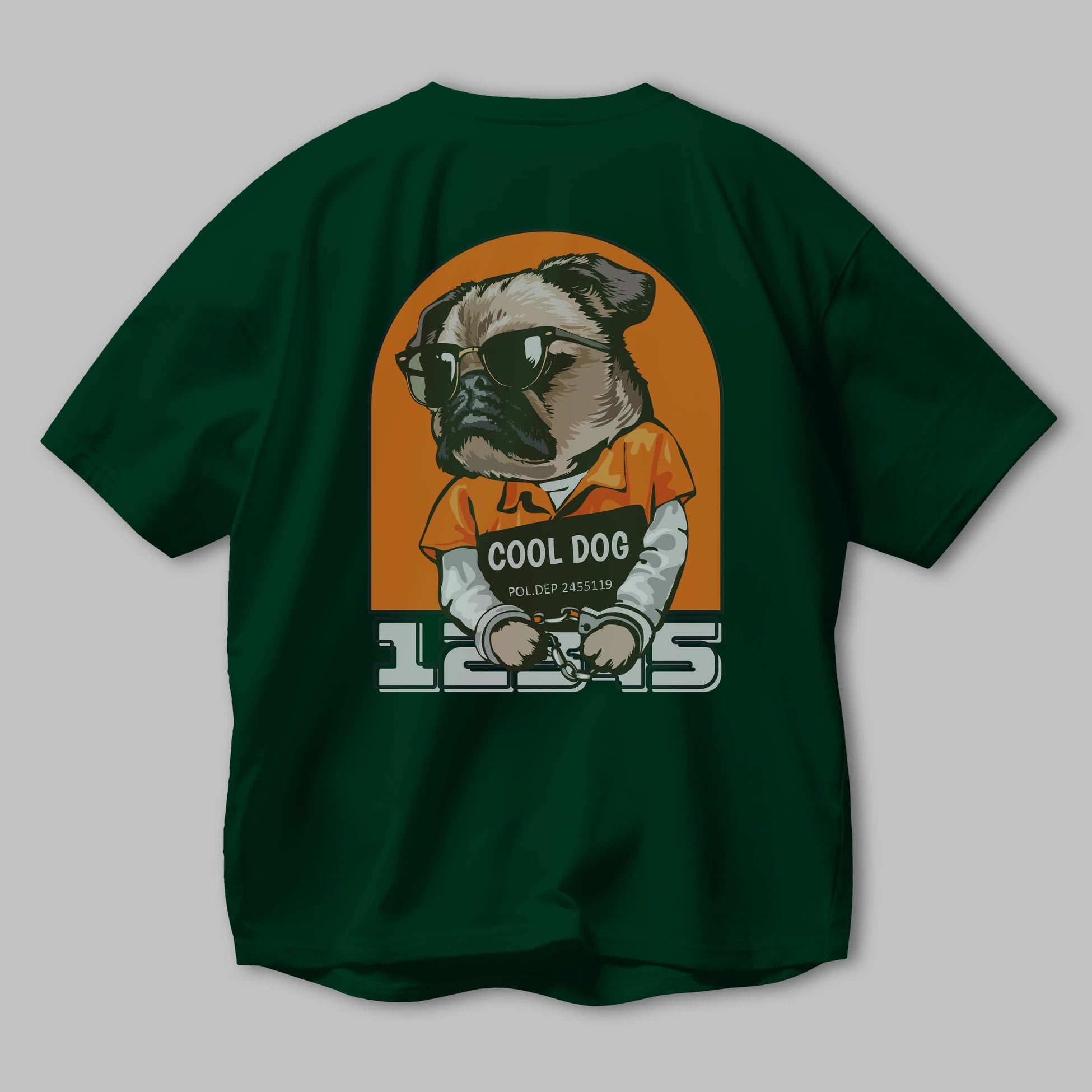 Cool Dog Arka Baskılı Oversize t-shirt Erkek Kadın Unisex