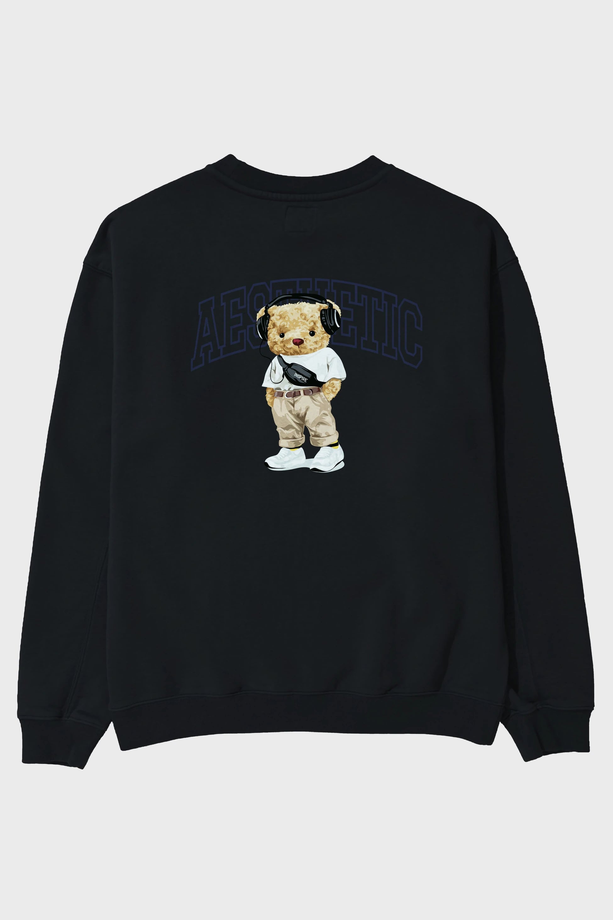 Teddy Bear Aesthetıc Arka Baskılı Oversize Sweatshirt Erkek Kadın Unisex