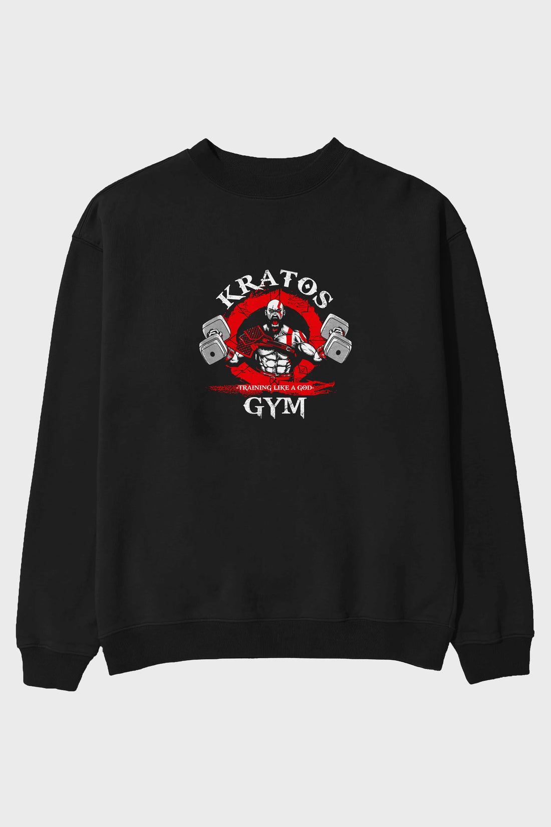 Kratos GYM Ön Baskılı Oversize Sweatshirt Erkek Kadın Unisex