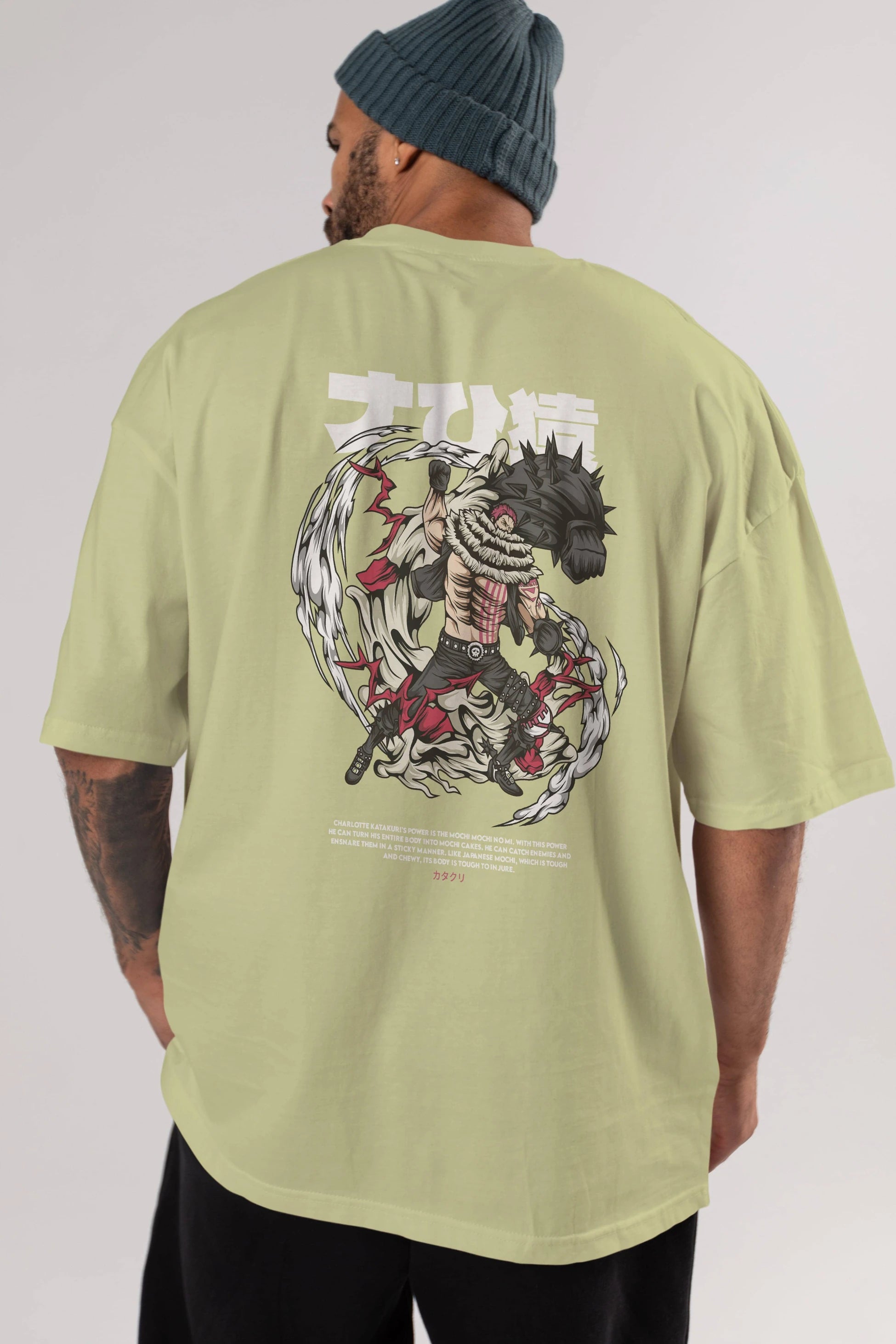 Katakuri Anime Arka Baskılı Oversize t-shirt Erkek Kadın Unisex
