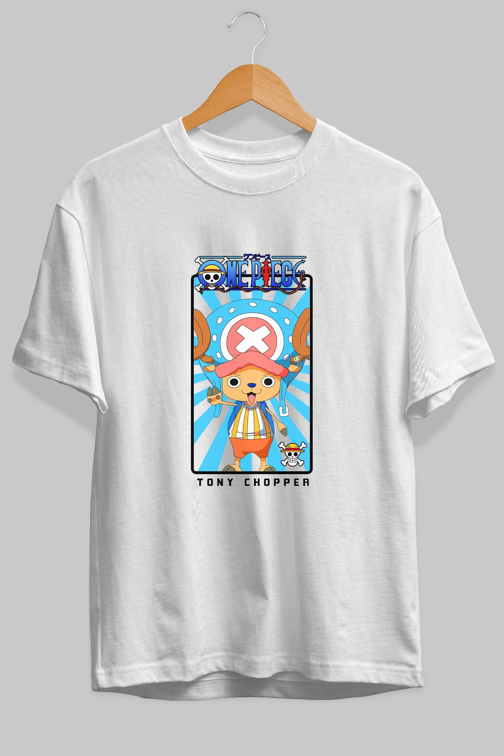Chopper Anime Ön Baskılı Oversize t-shirt Erkek Kadın Unisex