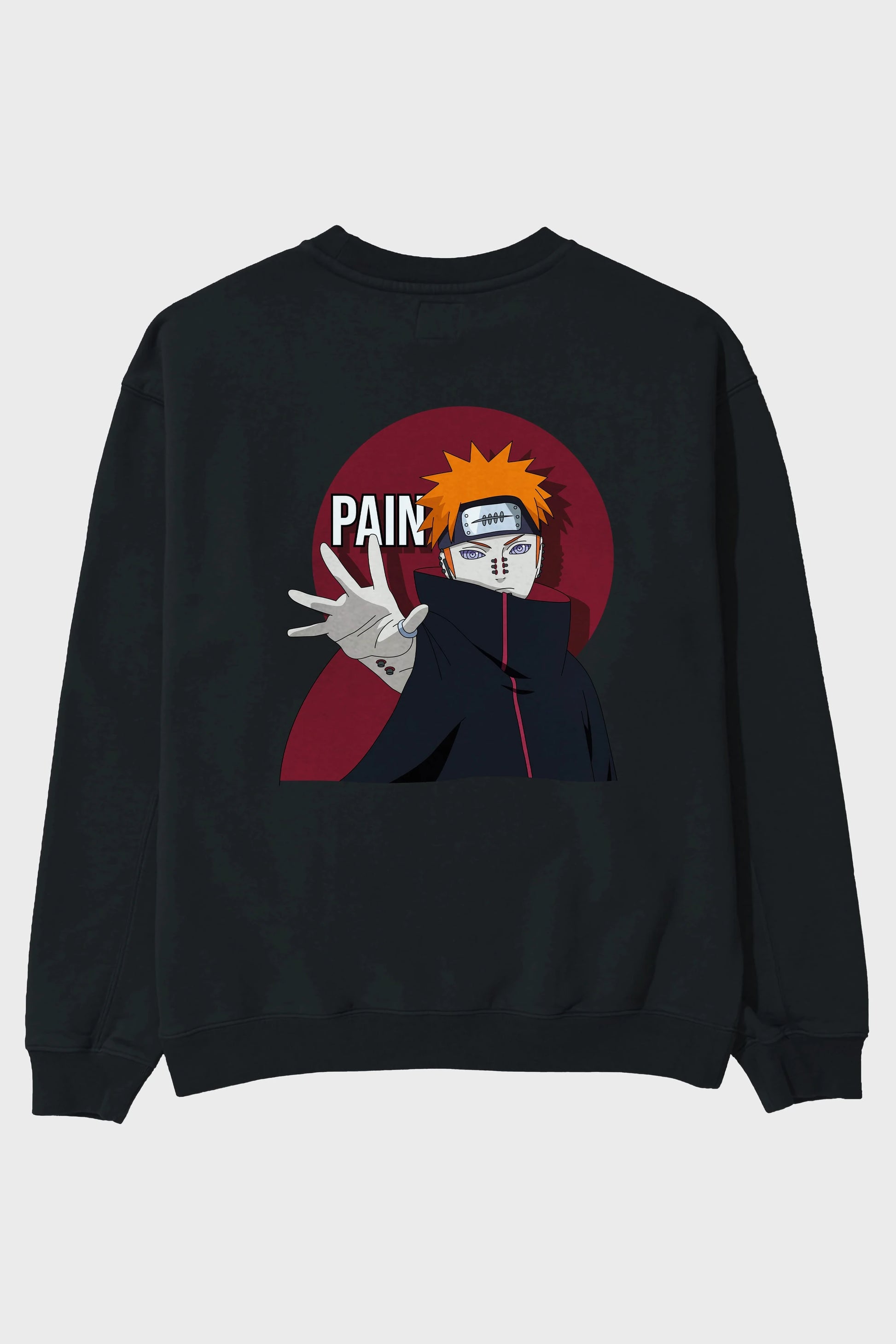 PAIN NARUTO Anime Arka Baskılı Oversize Sweatshirt Erkek Kadın Unisex