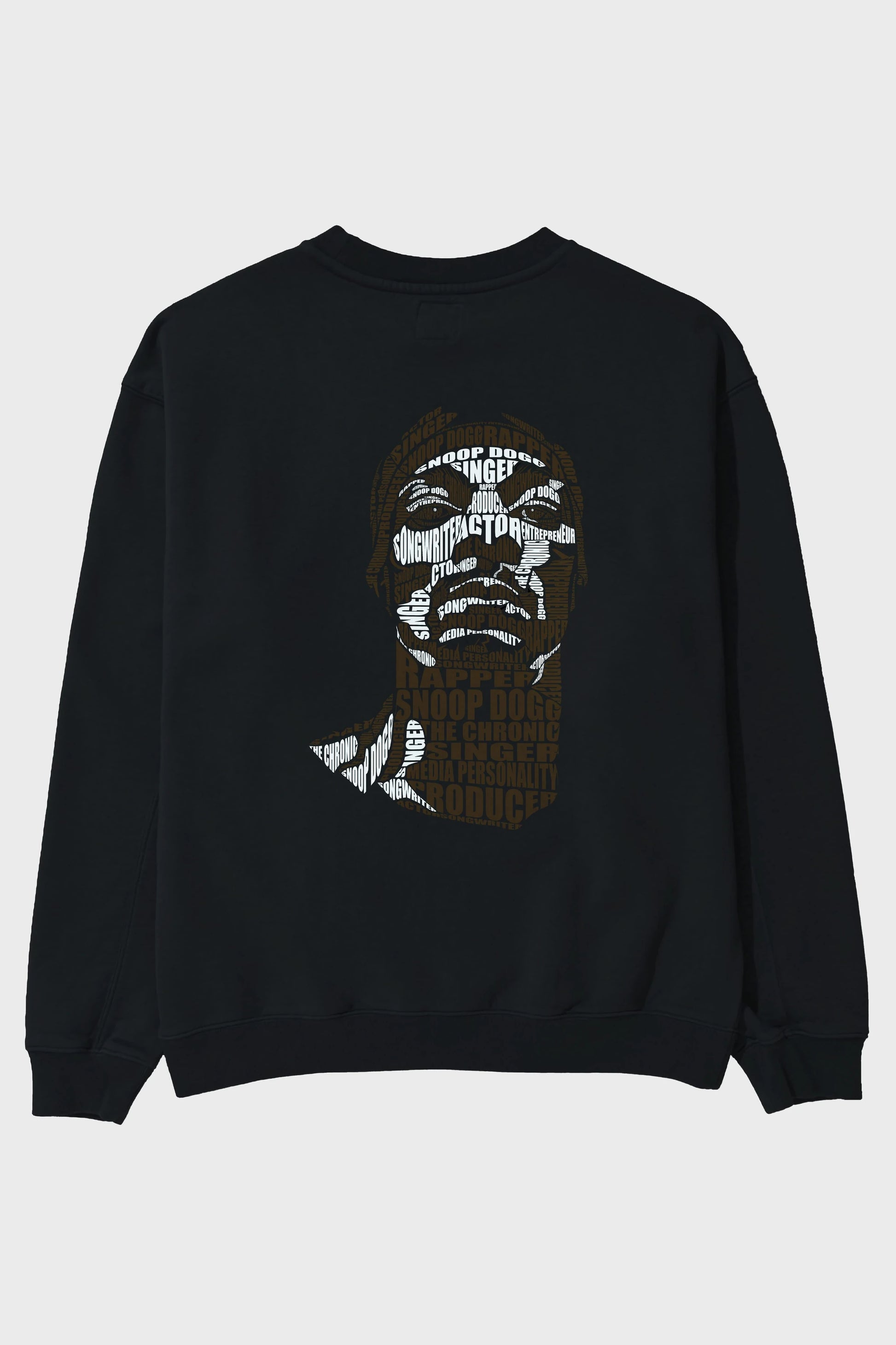Snoop Dogg Calligram Arka Baskılı Oversize Sweatshirt Erkek Kadın Unisex