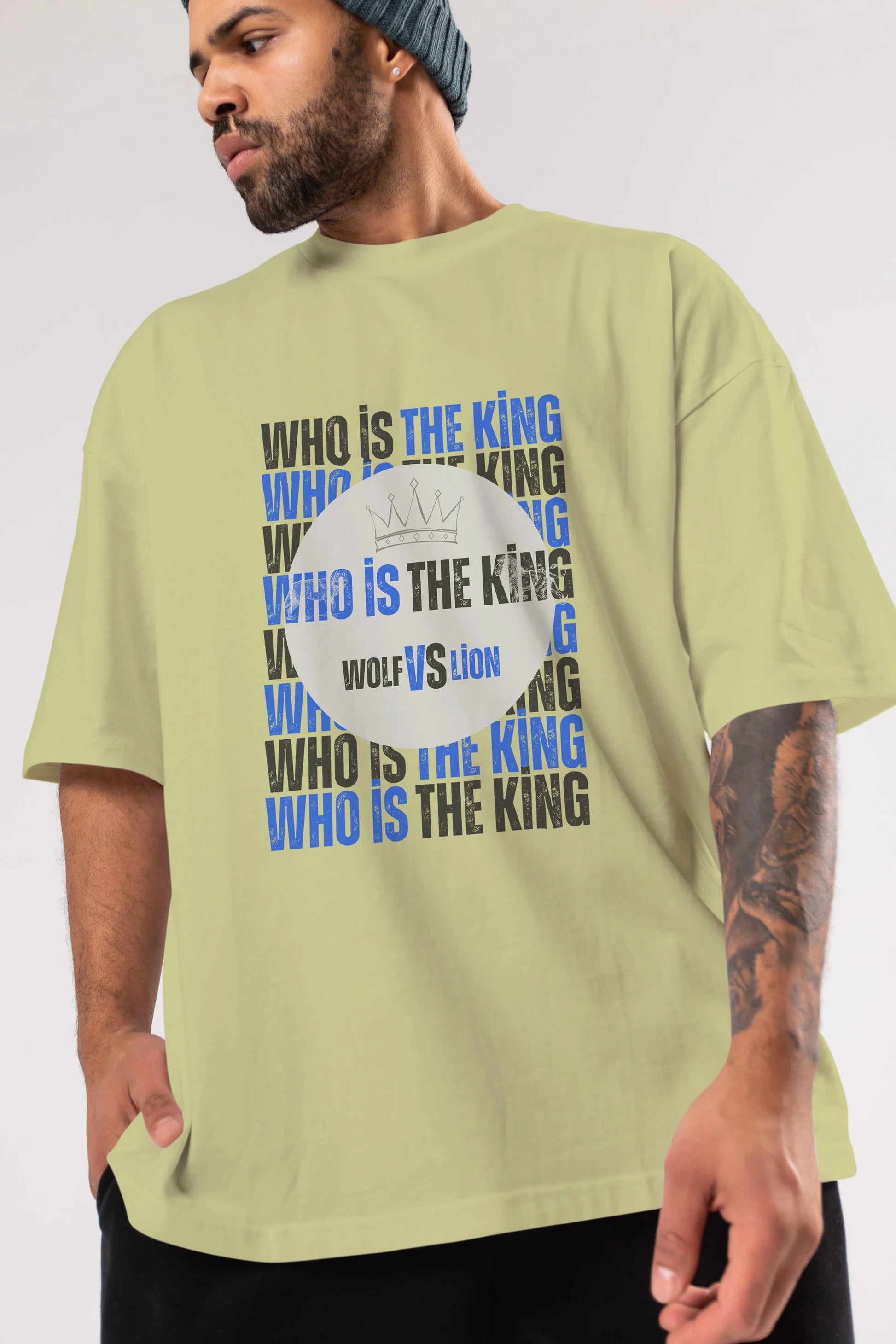 Who Is The King Yazılı Ön Baskılı Oversize t-shirt Erkek Kadın Unisex