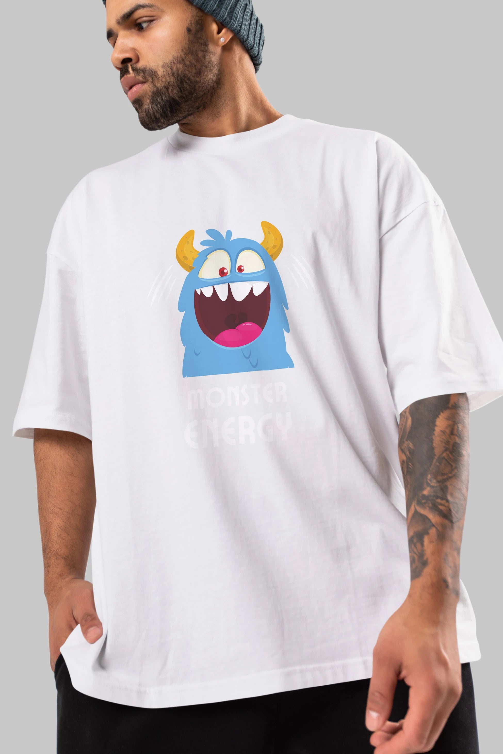 Monster Energy Ön Baskılı Oversize t-shirt Erkek Kadın Unisex