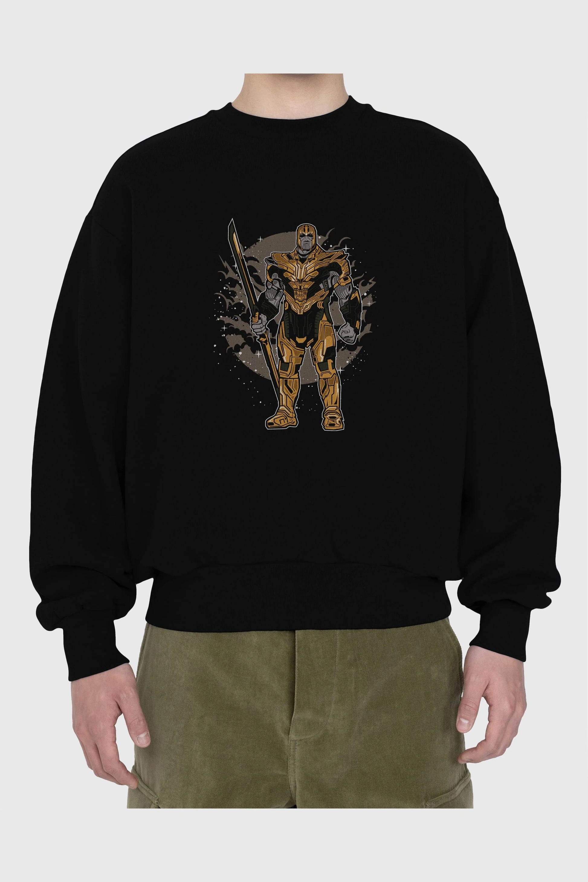 Thanos Ön Baskılı Oversize Sweatshirt Erkek Kadın Unisex
