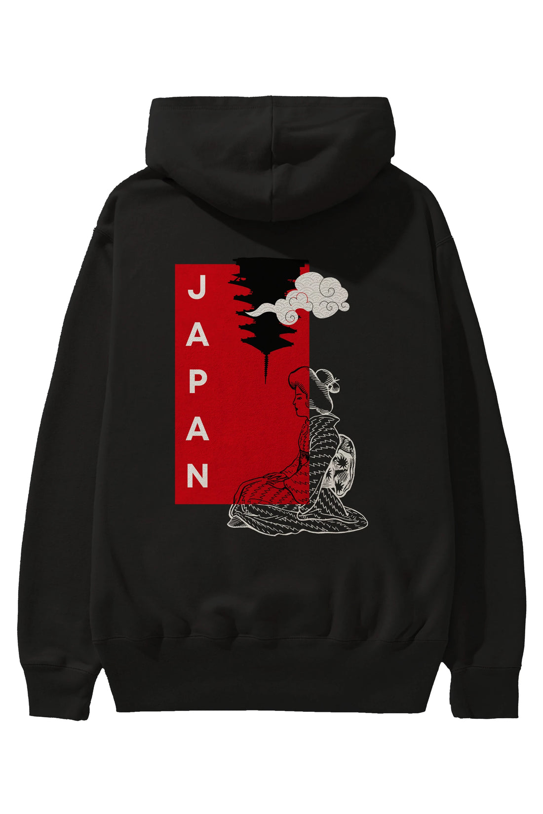 Japan Yazılı Streetwear Arka Baskılı Oversize Hoodie Kapüşonlu Sweatshirt Erkek Kadın Unisex