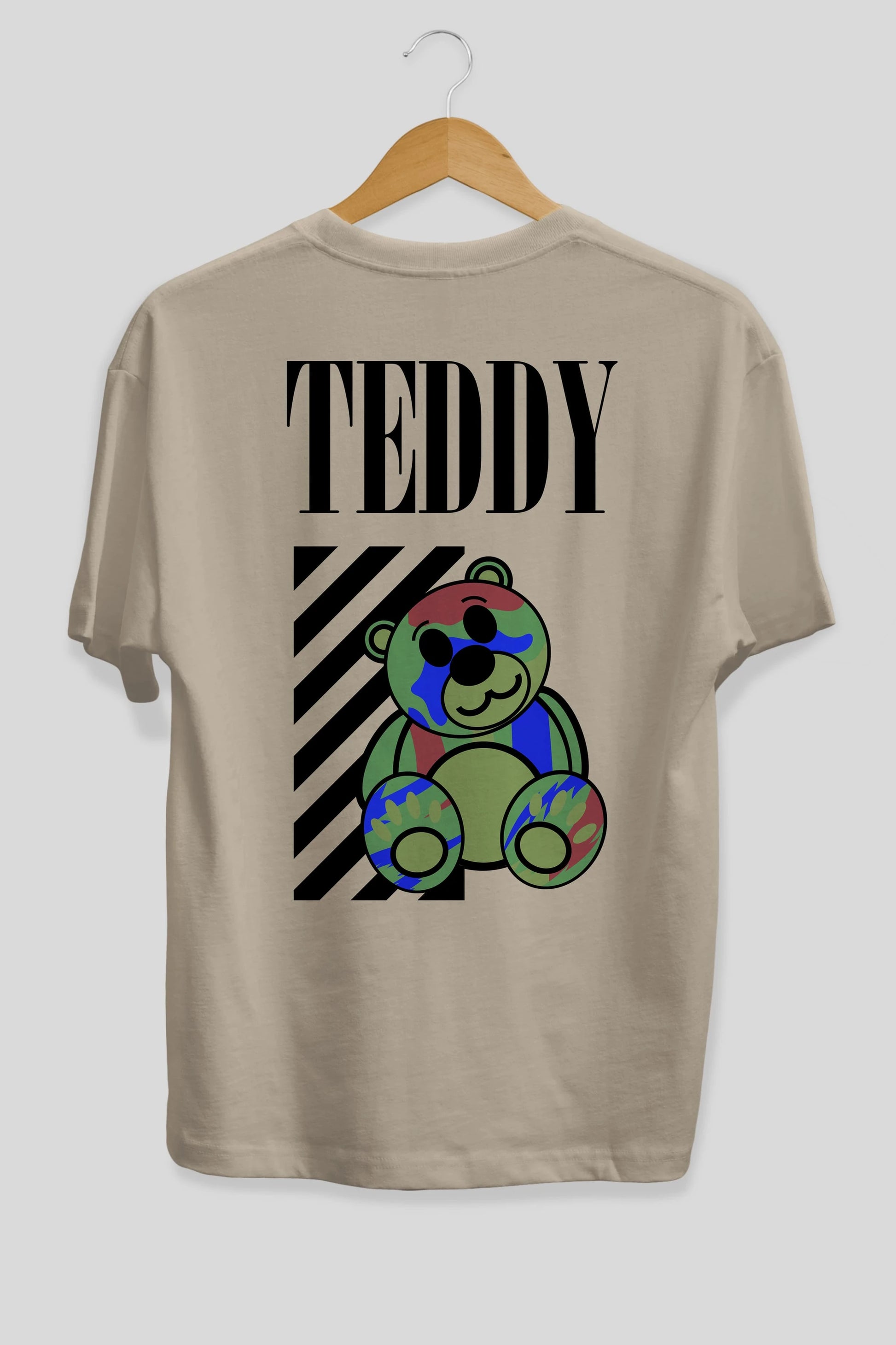 Teddy Bear 2 Arka Baskılı Oversize t-shirt Erkek Kadın Unisex