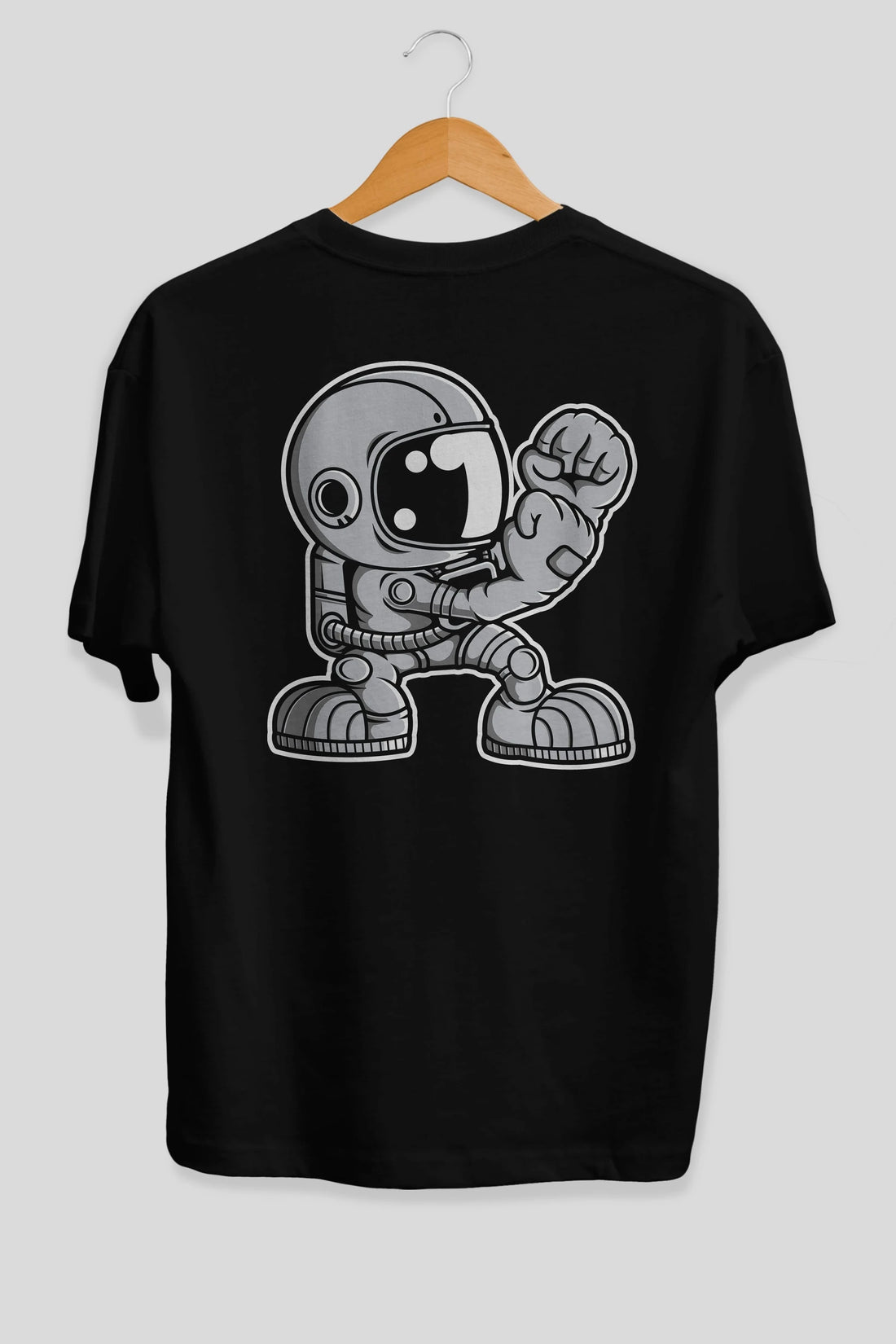 Astronaut Fighting Irish Arka Baskılı Oversize t-shirt Erkek Kadın Unisex