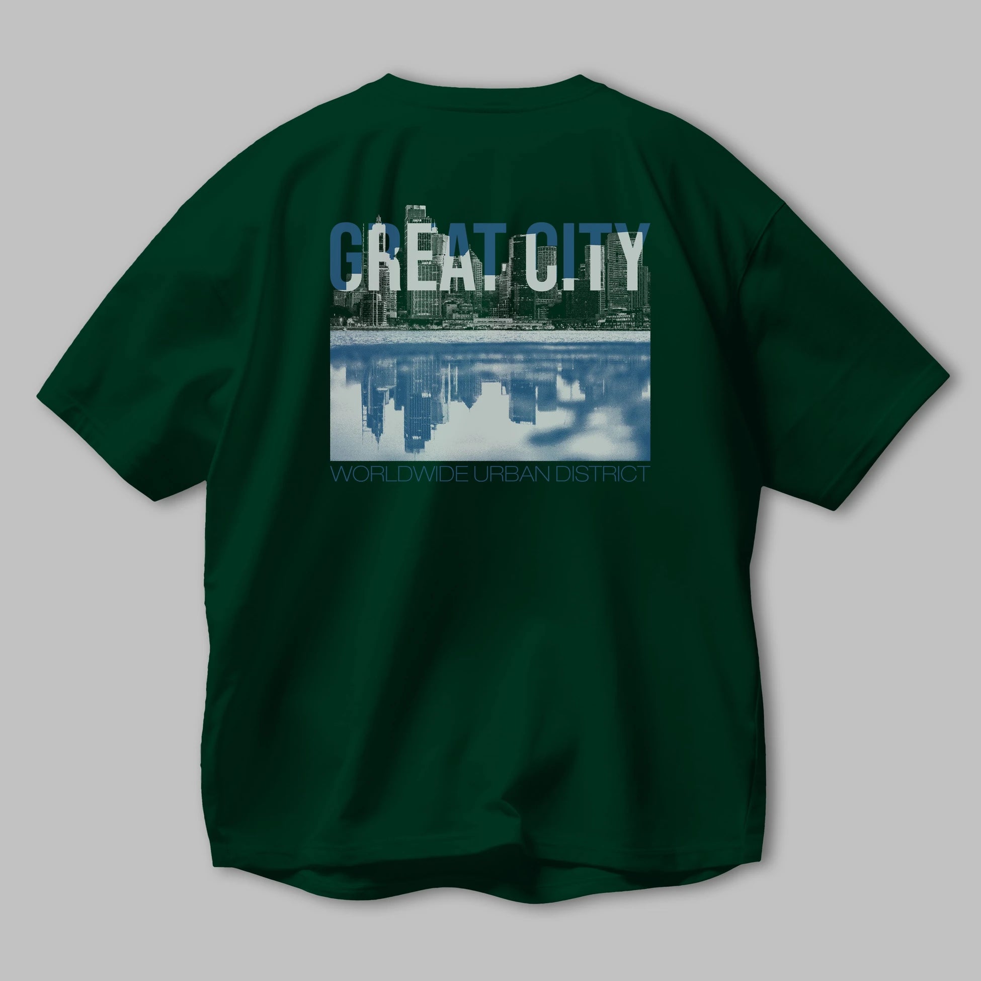 Great City Arka Baskılı Oversize t-shirt Erkek Kadın Unisex