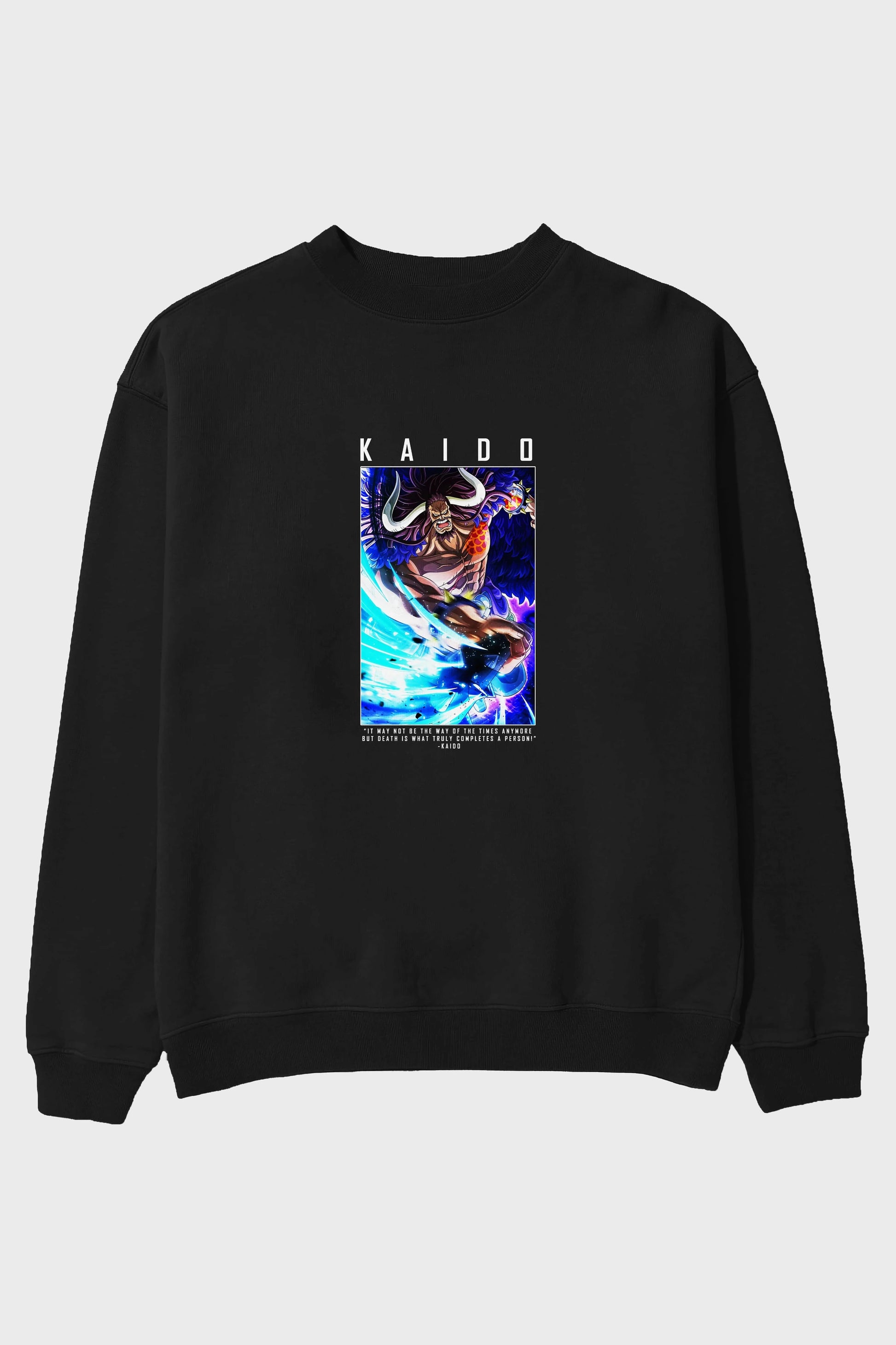 Kaido 2 Ön Baskılı Anime Oversize Sweatshirt Erkek Kadın Unisex