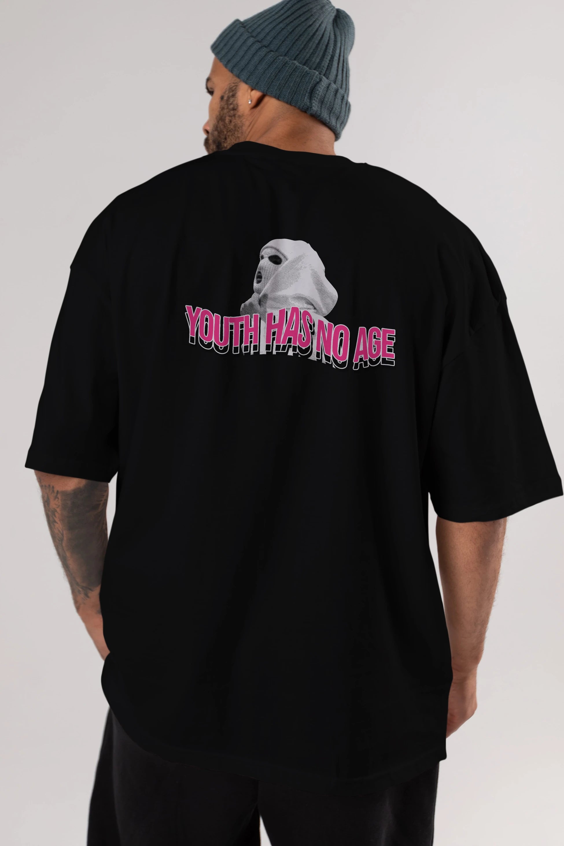 Youth Has No Age Arka Baskılı Oversize t-shirt Erkek Kadın Unisex