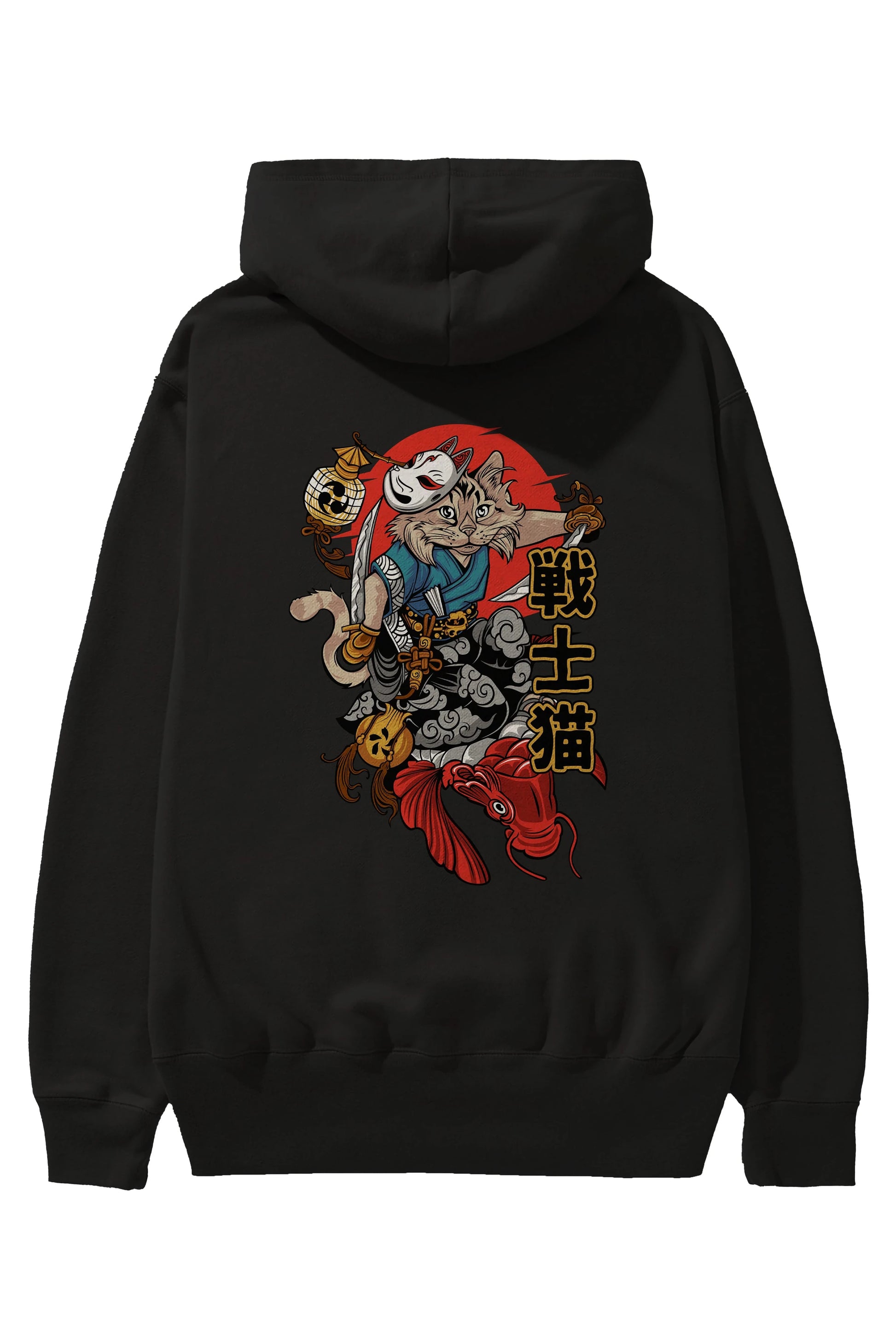 TRIBAL (2) Anime Arka Baskılı Hoodie Oversize Kapüşonlu Sweatshirt Erkek Kadın Unisex