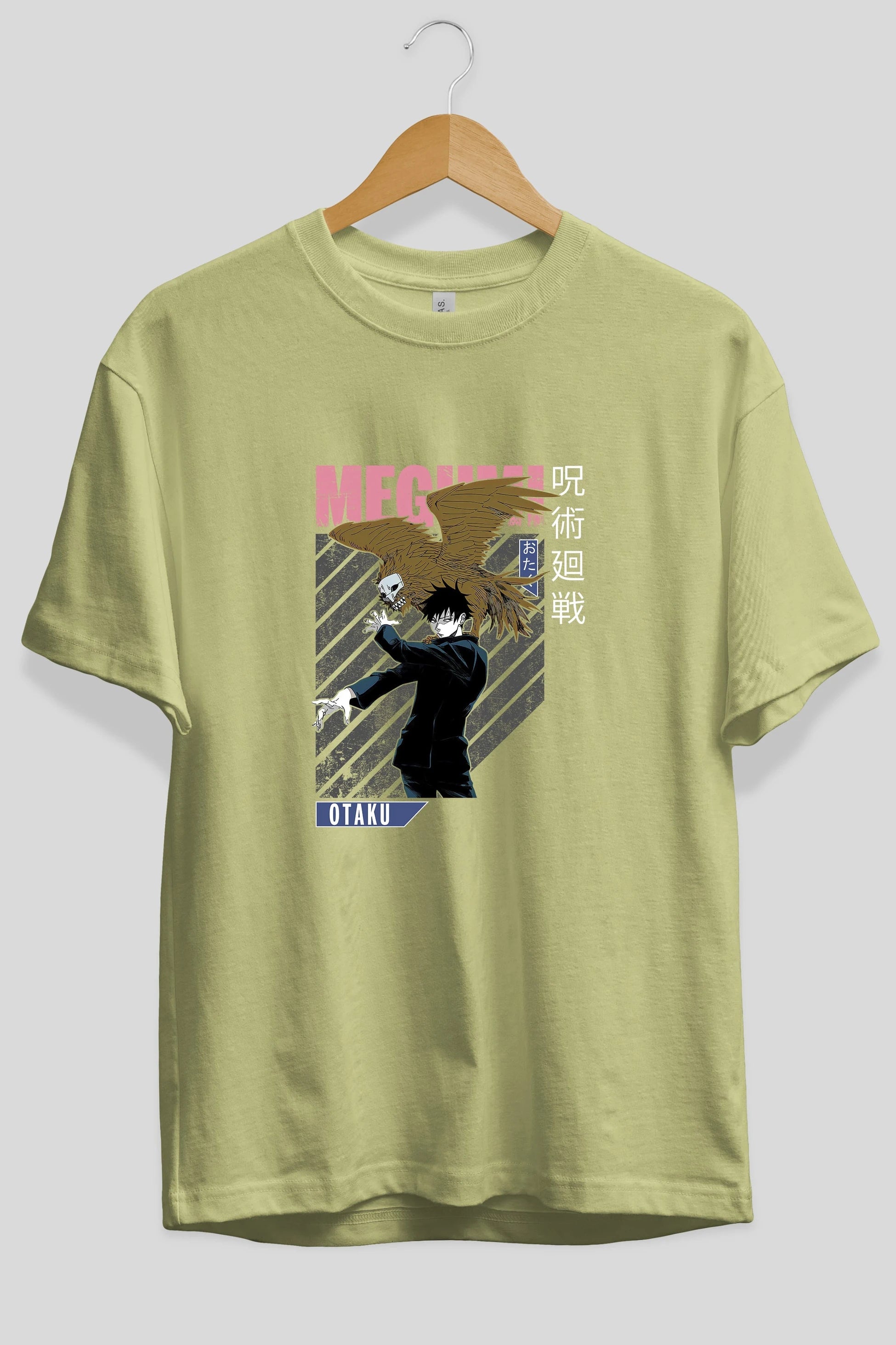 Megumi Fushiguro 2 Anime Ön Baskılı Oversize t-shirt %100 pamuk Erkek Kadın Unisex