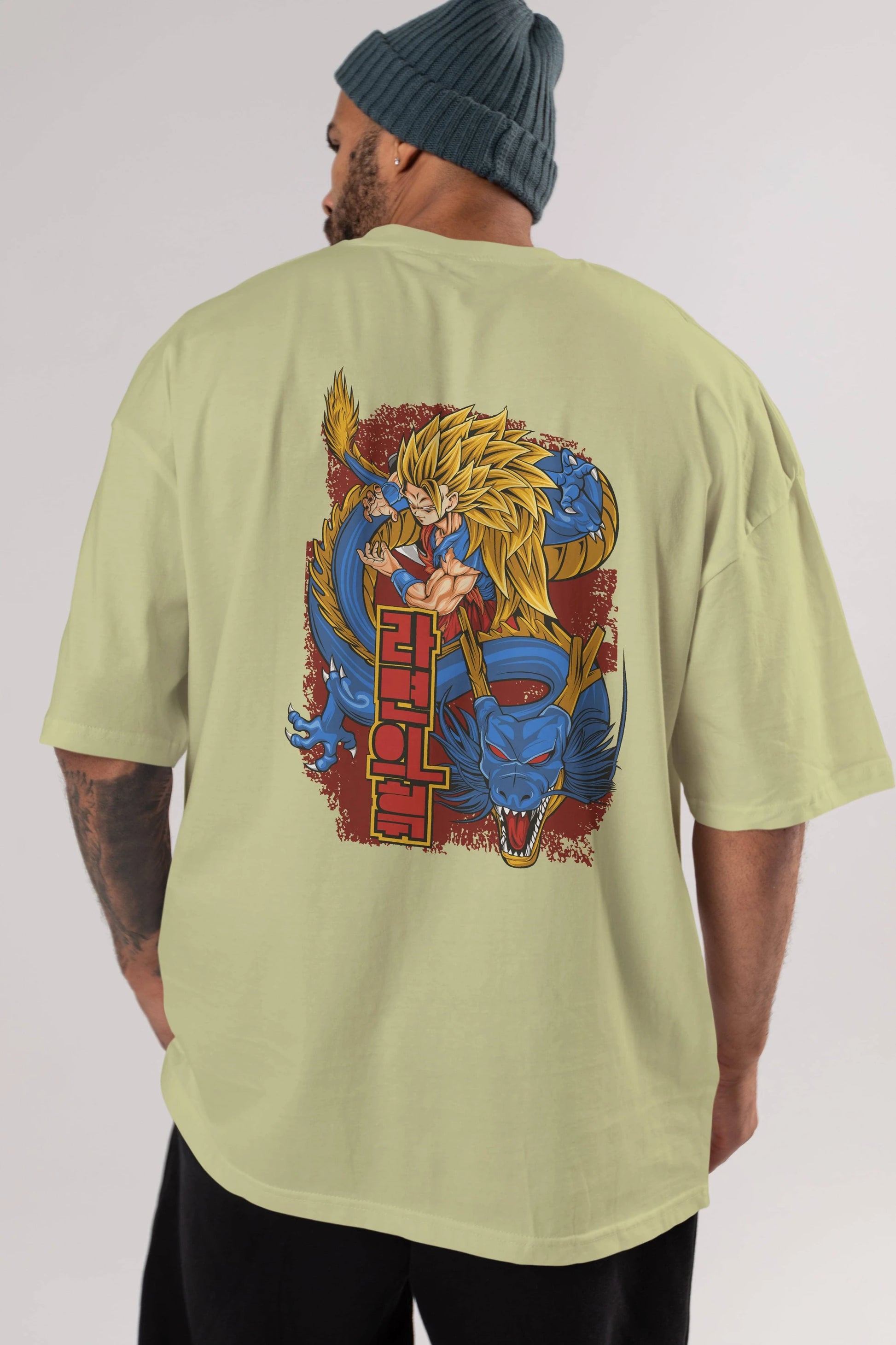 DRAGON BALL Z Anime Arka Baskılı Oversize t-shirt Erkek Kadın Unisex