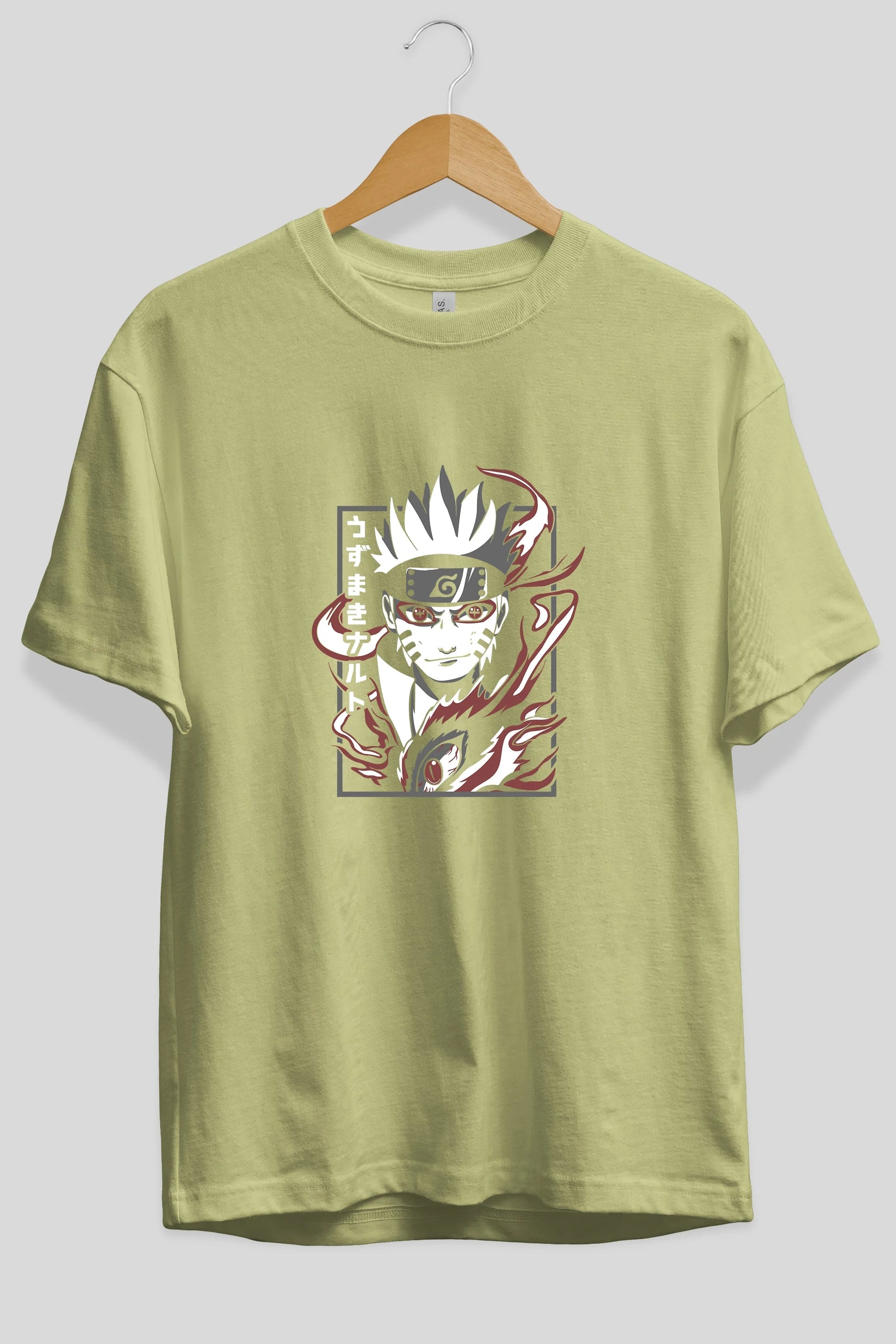 NarutoMod Anime Ön Baskılı Oversize t-shirt %100 pamuk Erkek Kadın Unisex
