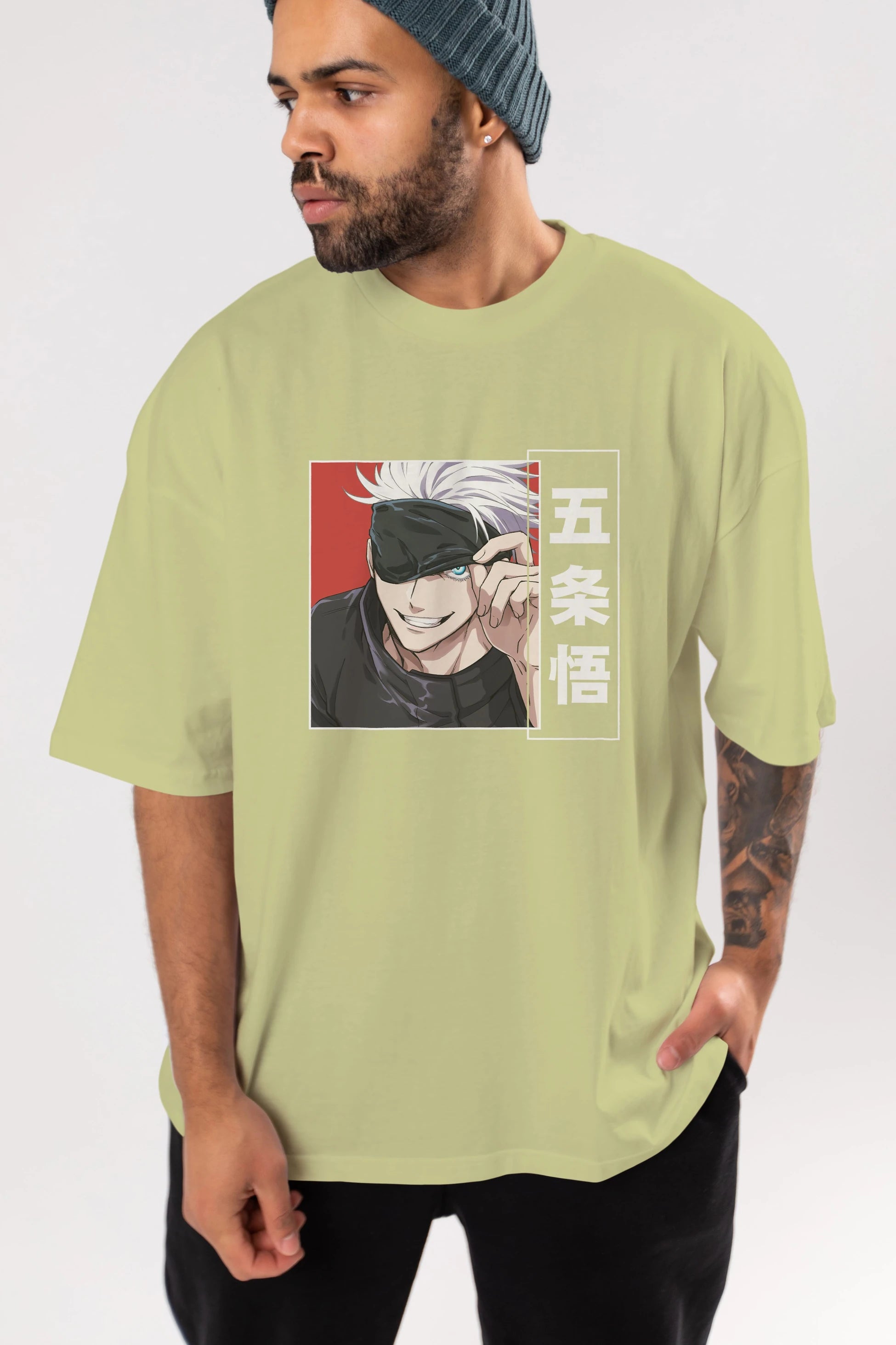 JUJUTSU KAISEN Anime Ön Baskılı Oversize t-shirt %100 pamuk Erkek Kadın Unisex