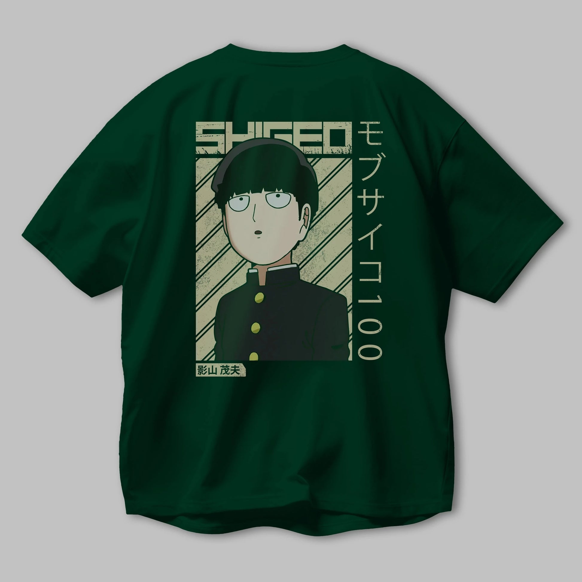 Shigeo Kageyama 2 Anime Arka Baskılı Oversize t-shirt Erkek Kadın Unisex