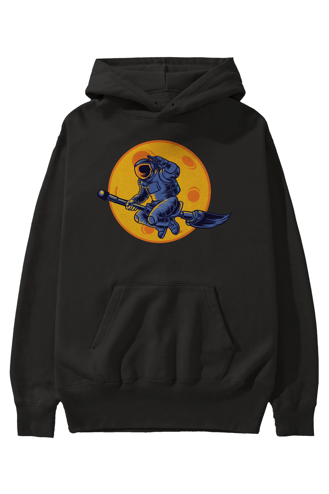 Space Witch Ön Baskılı Hoodie Oversize Kapüşonlu Sweatshirt Erkek Kadın Unisex