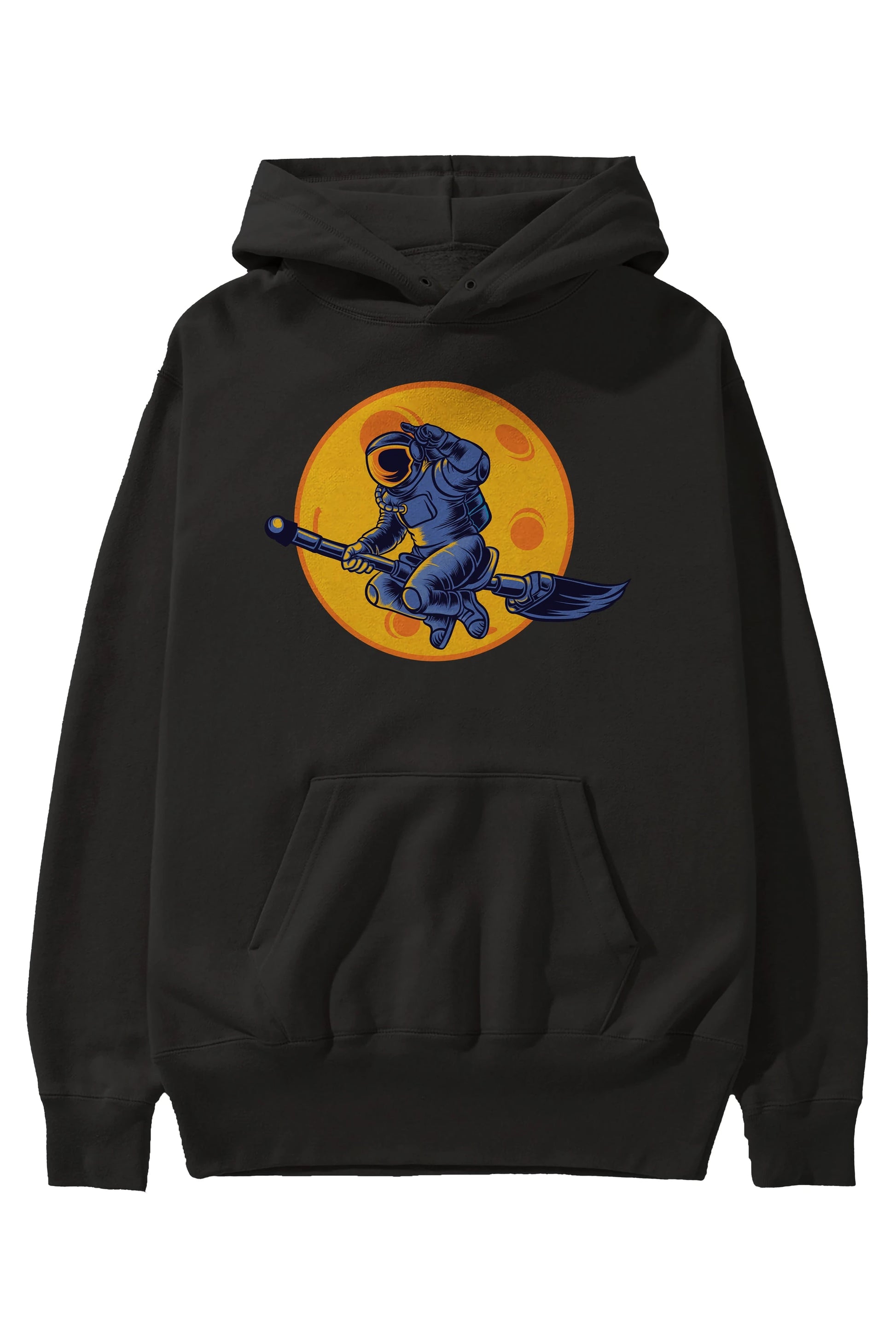 Space Witch Ön Baskılı Hoodie Oversize Kapüşonlu Sweatshirt Erkek Kadın Unisex