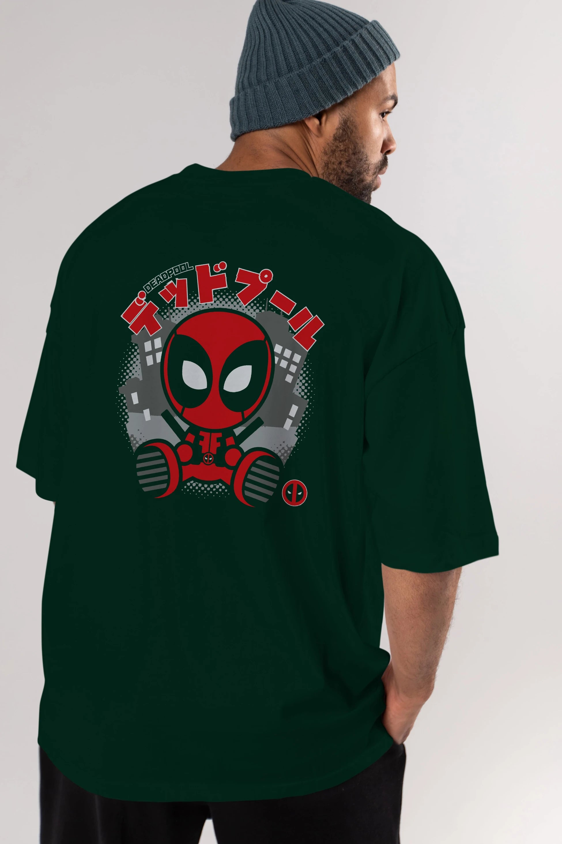 Deadpool (15) Arka Baskılı Oversize t-shirt Erkek Kadın Unisex %100 Pamuk Bisiklet Yaka tişort