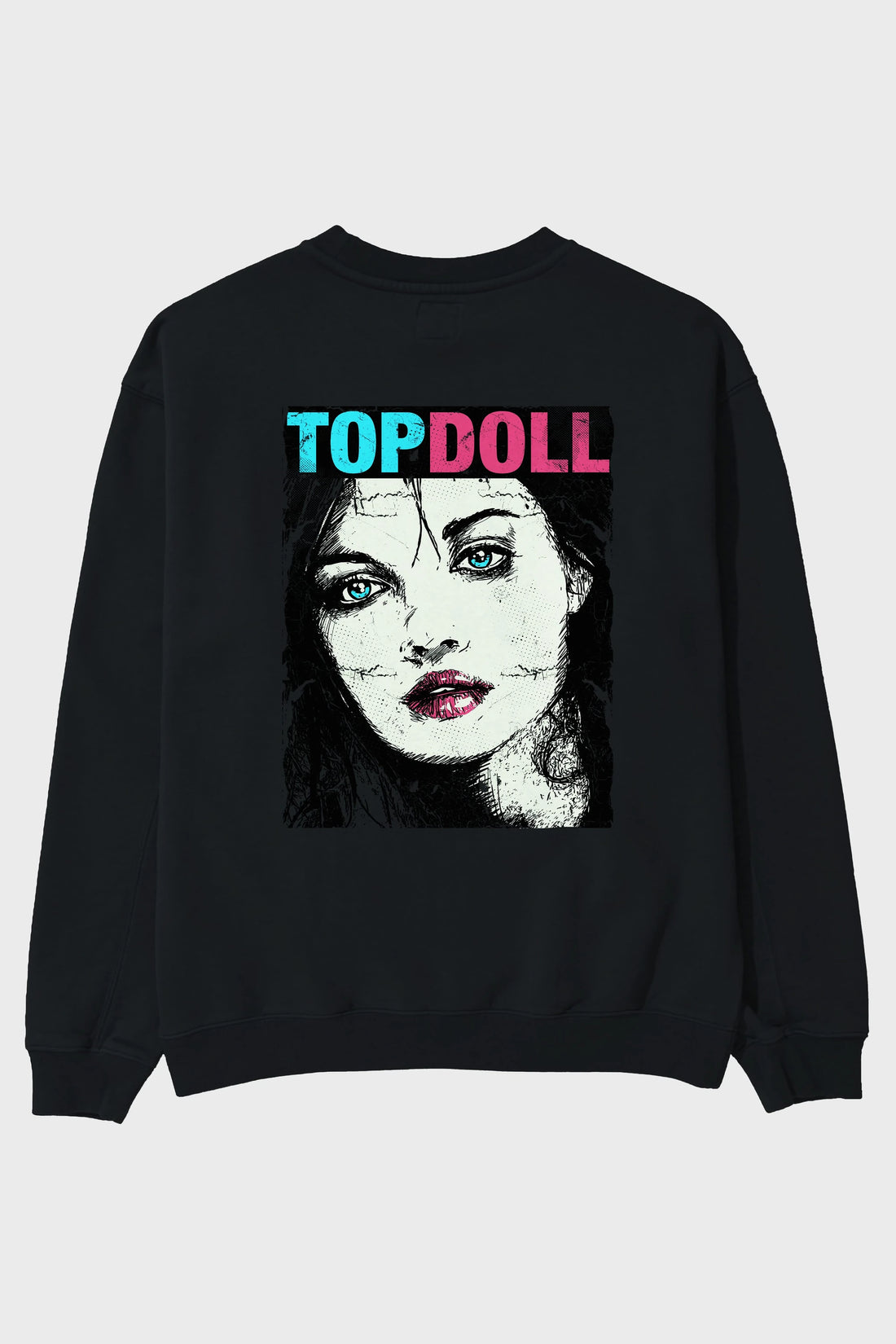 Topdoll Streetwear Arka Baskılı Oversize Sweatshirt Erkek Kadın Unisex