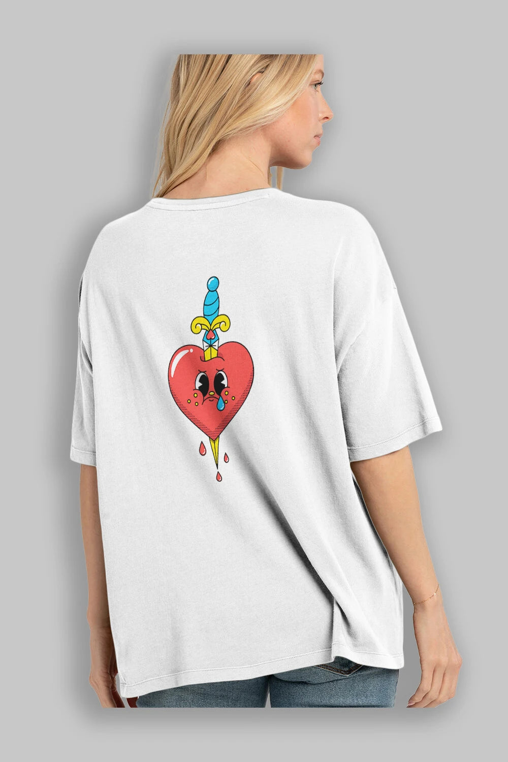 Stay True Arka Baskılı Oversize t-shirt Erkek Kadın Unisex