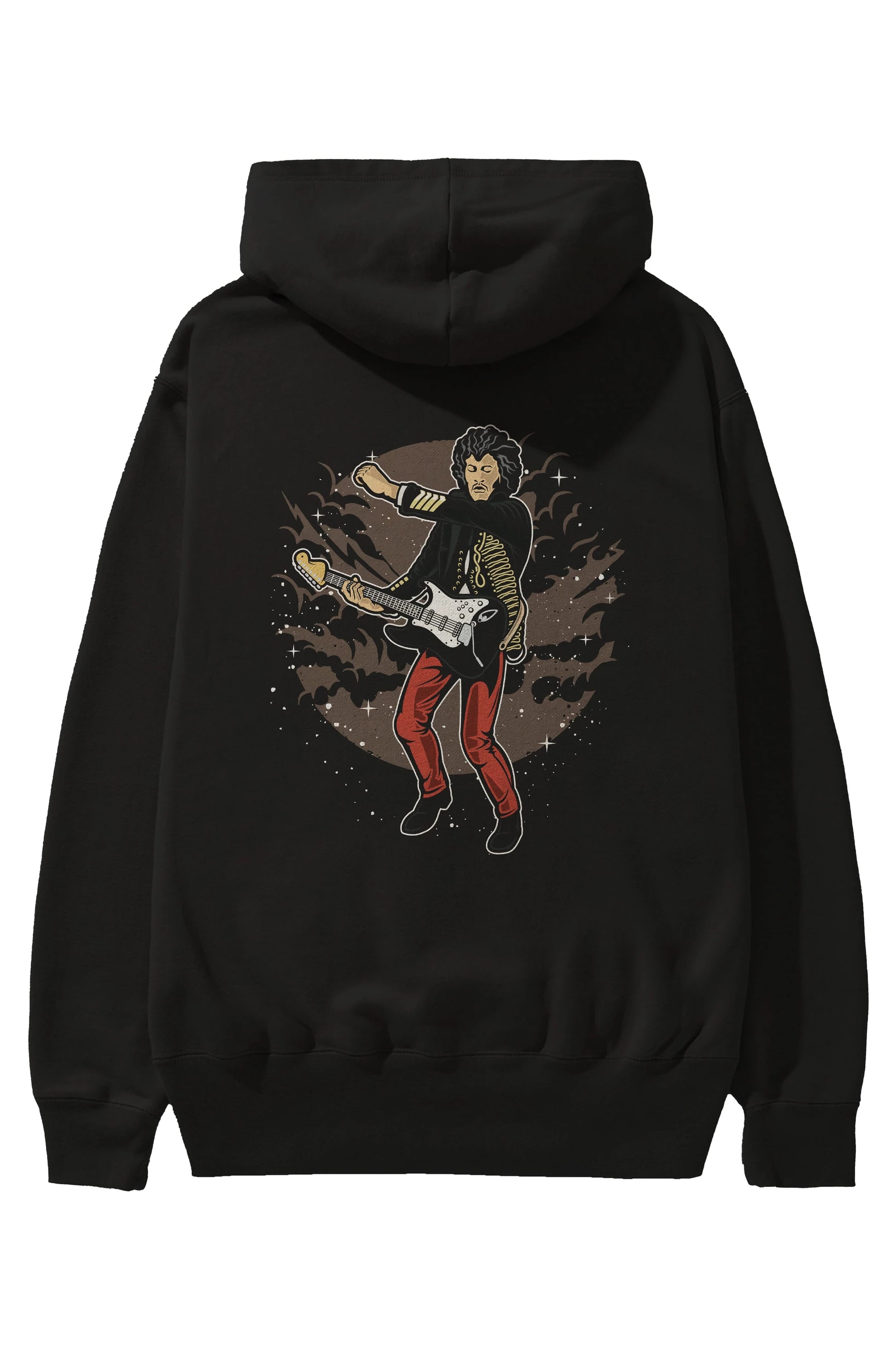 JIMMY HENDRIX Arka Baskılı Hoodie Oversize Kapüşonlu Sweatshirt Erkek Kadın Unisex