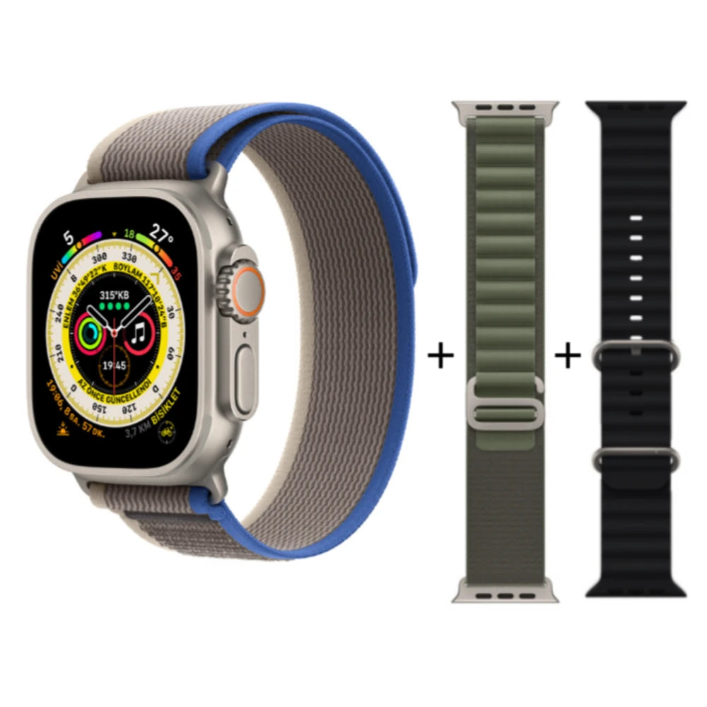 WATCH Ultra HK8 PRO MAX ( Toplamda 3 Kordonlu )