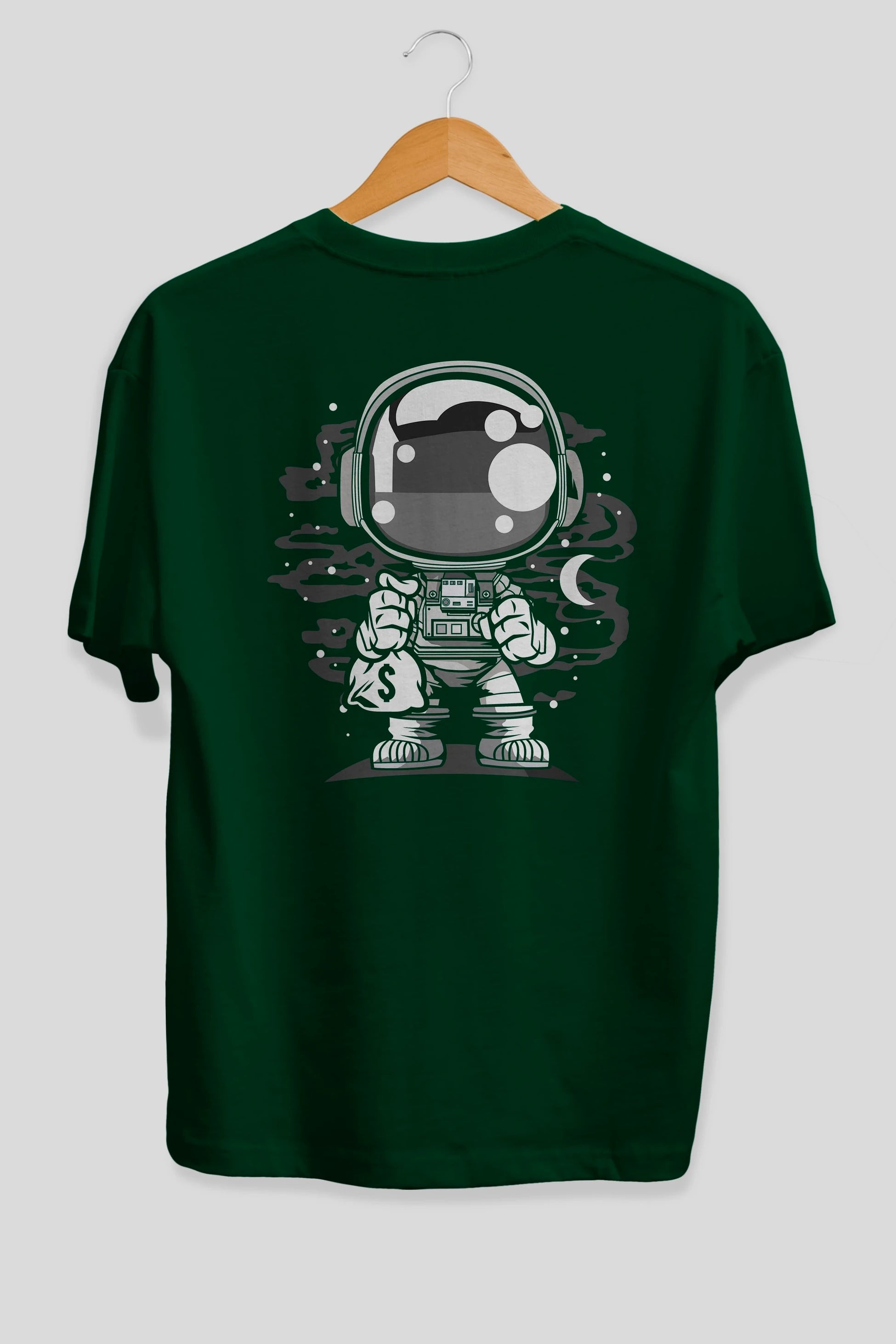 Astronaut Chibi Arka Baskılı Oversize t-shirt Erkek Kadın Unisex
