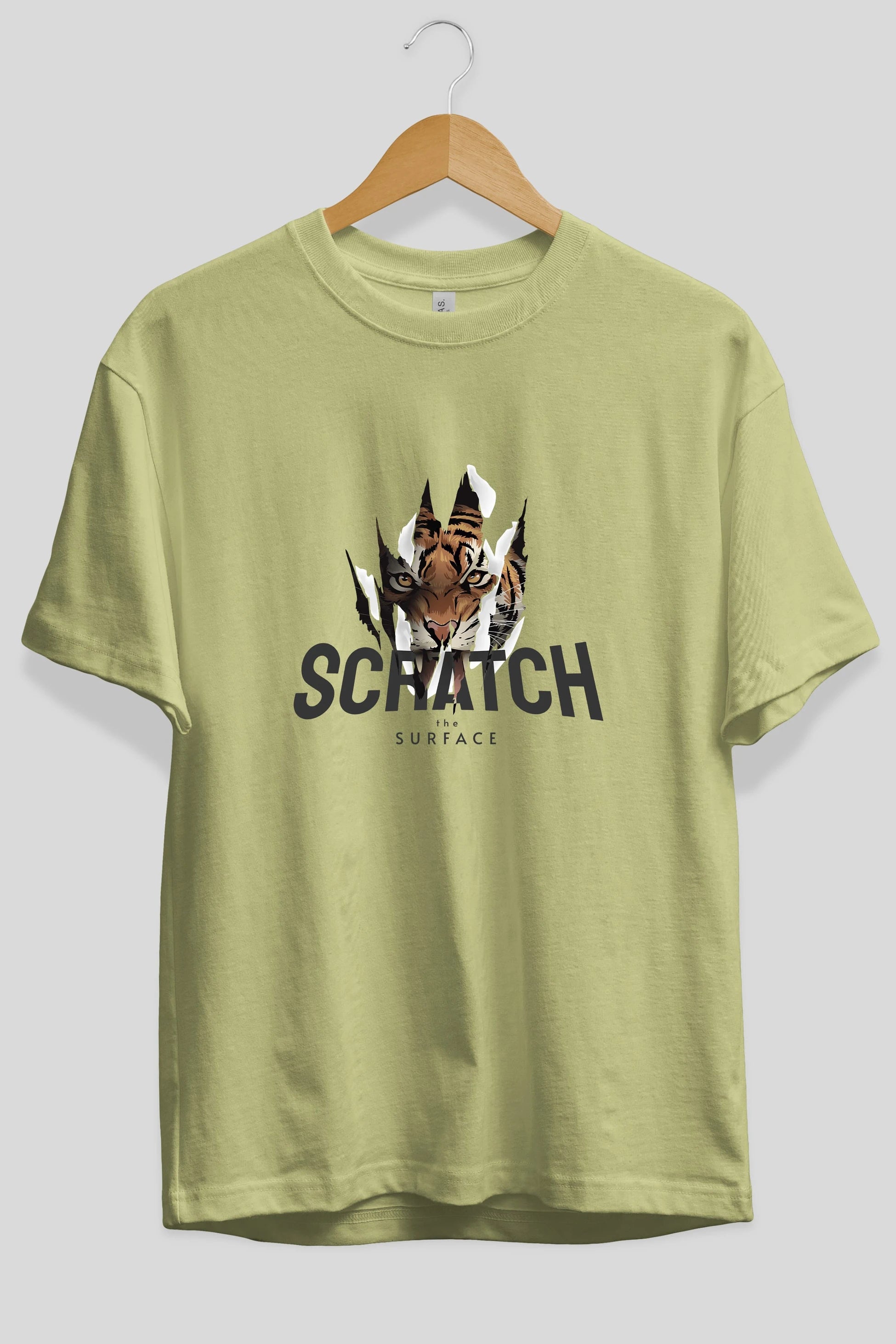 Teddy Bear Scratch Ön Baskılı Oversize t-shirt Erkek Kadın Unisex %100 Pamuk
