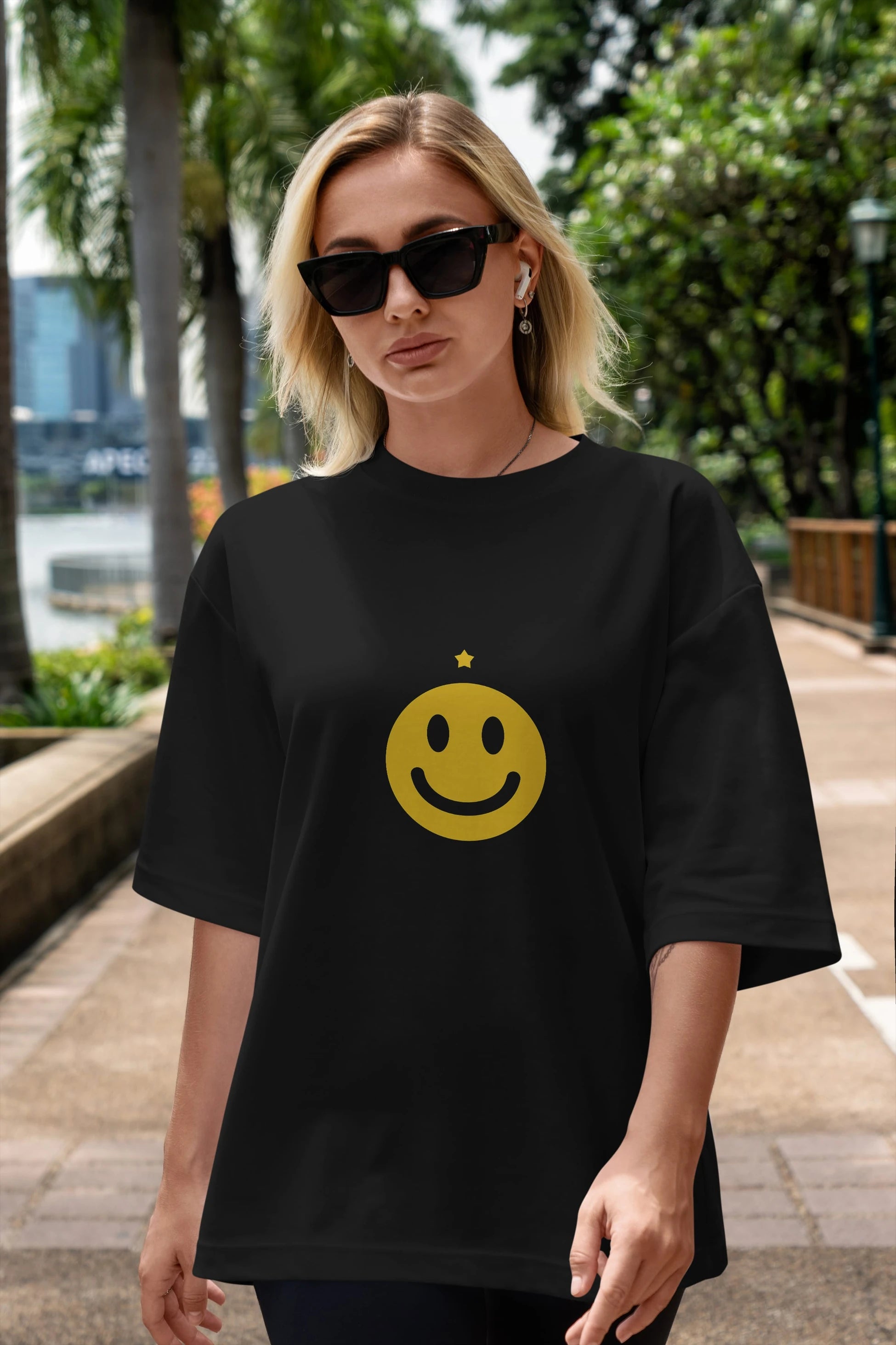 Che Smile Ön Baskılı Oversize t-shirt %100 pamuk Erkek Kadın Unisex