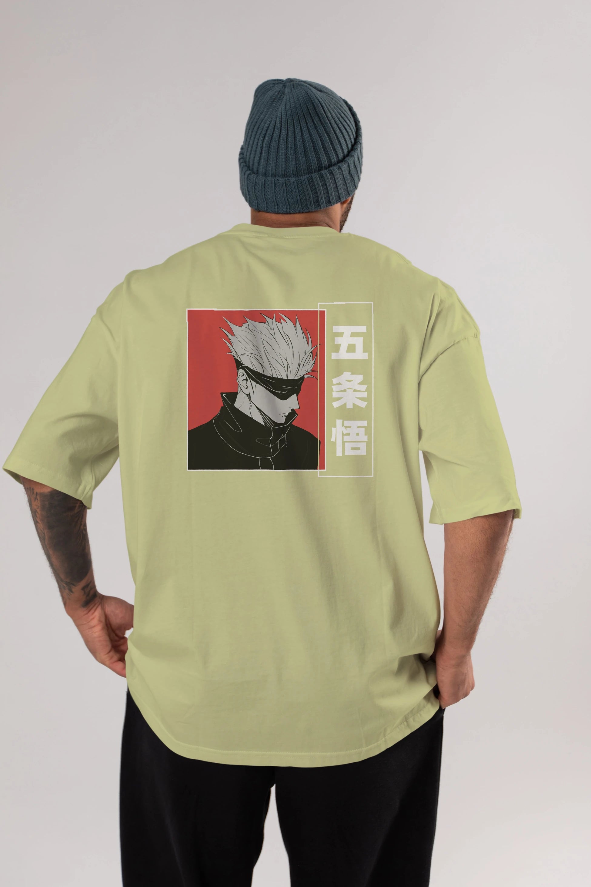 JUJUTSU KAISEN 2 Anime Arka Baskılı Oversize t-shirt Erkek Kadın Unisex