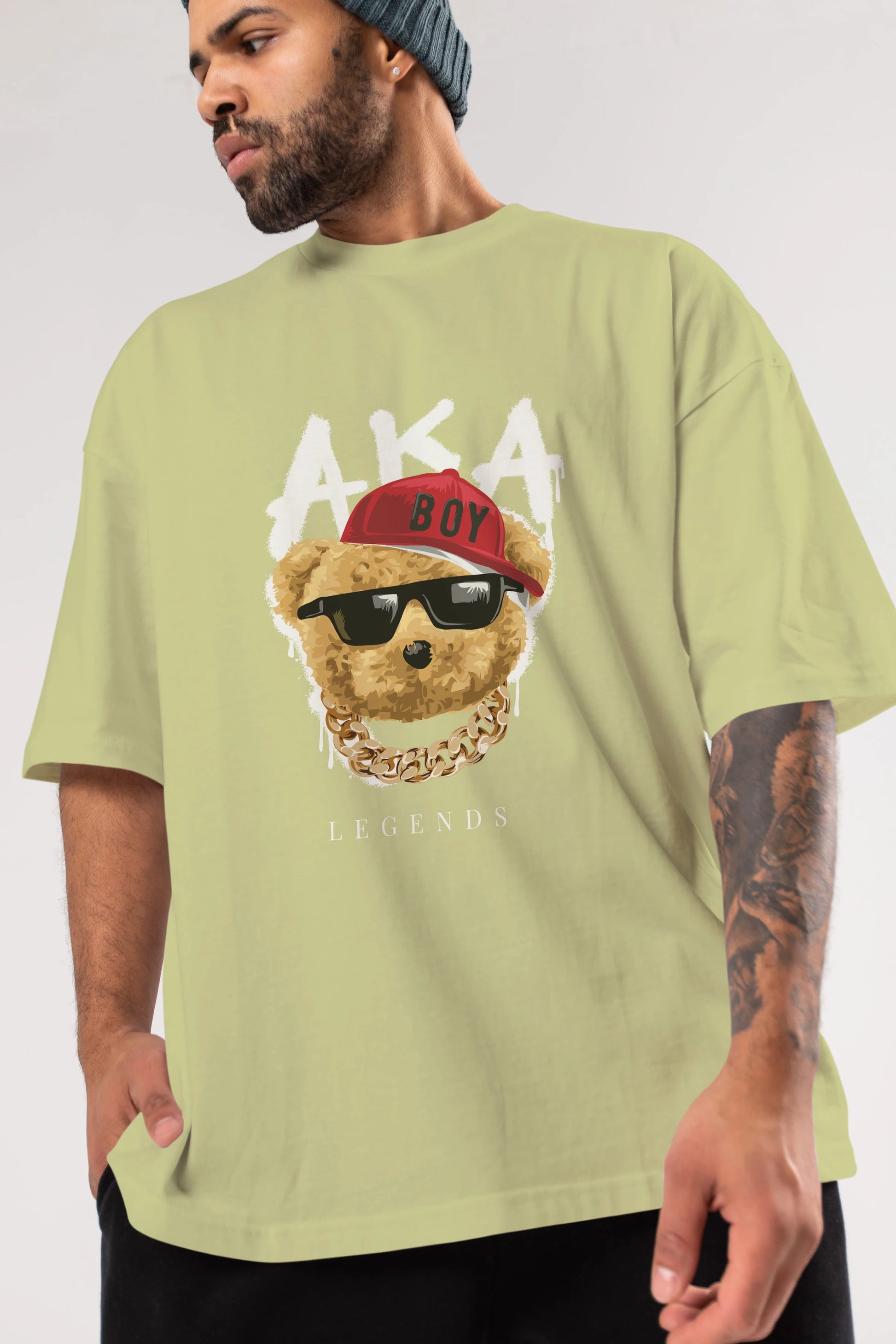 Teddy Bear Legends Ön Baskılı Oversize t-shirt Erkek Kadın Unisex %100 Pamuk