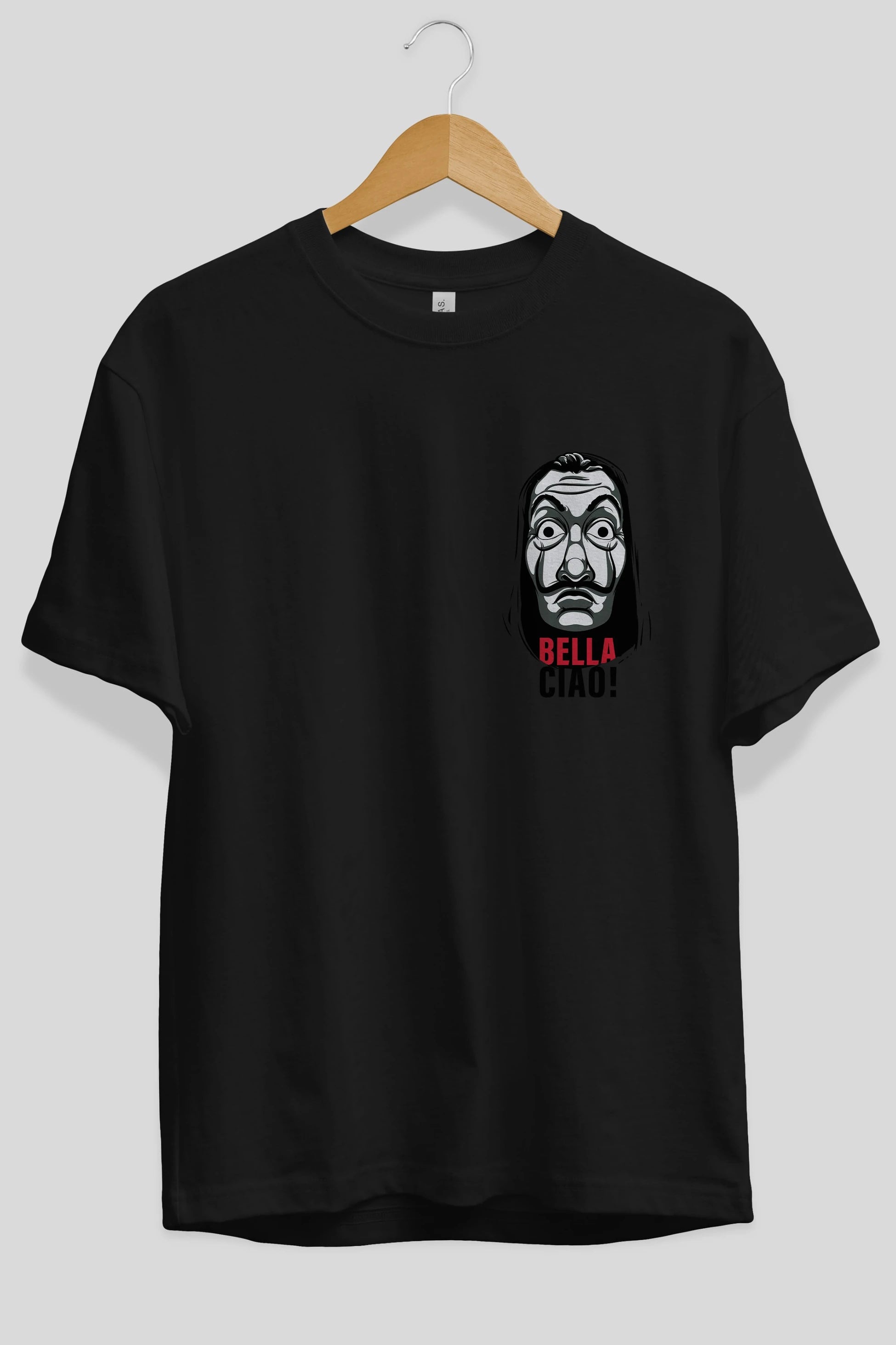 La Casa De Papel (12) Ön Sol Baskılı Oversize t-shirt Erkek Kadın Unisex %100 Pamuk Bisiklet Yaka tişort