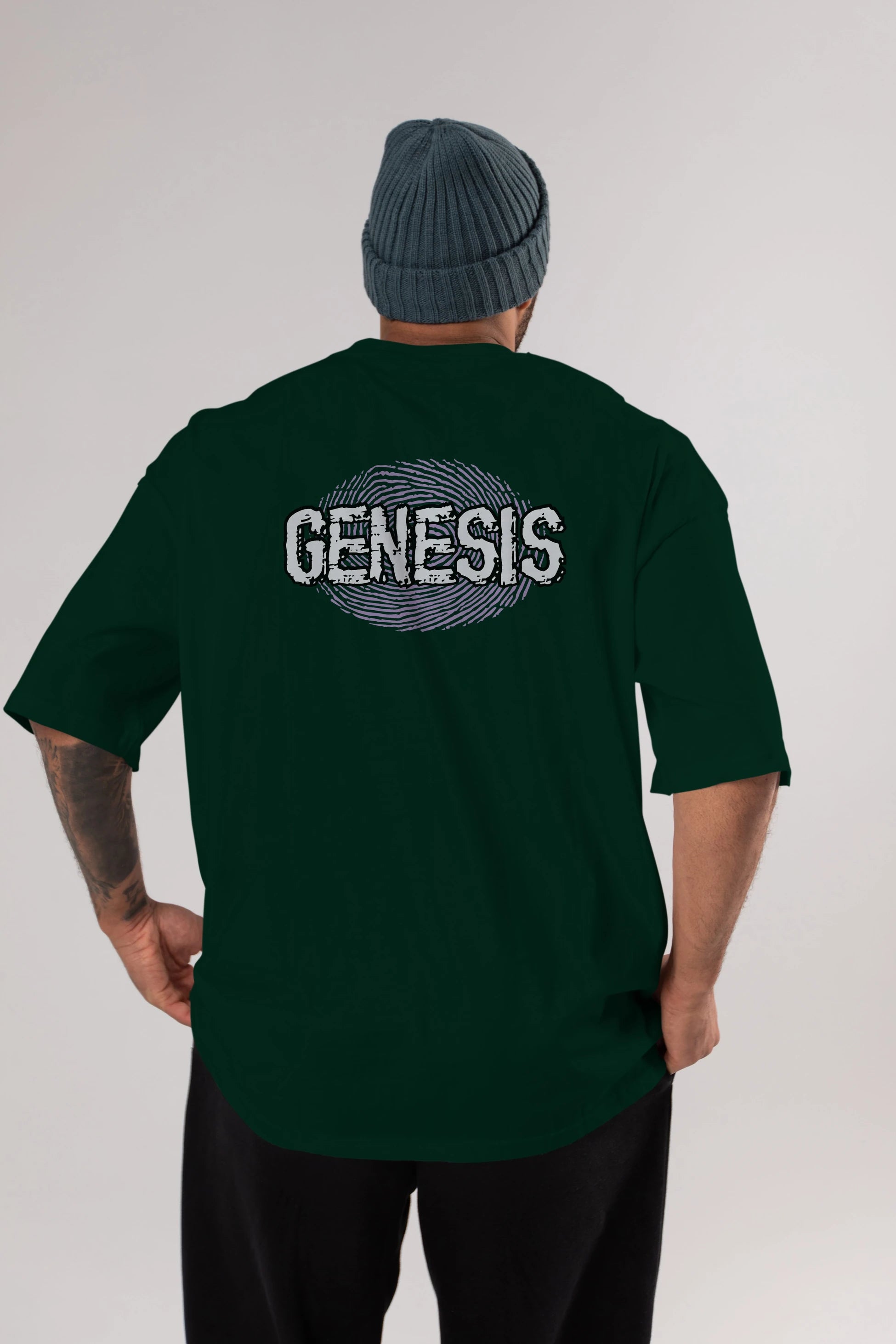 Genesis Arka Baskılı Oversize t-shirt Erkek Kadın Unisex