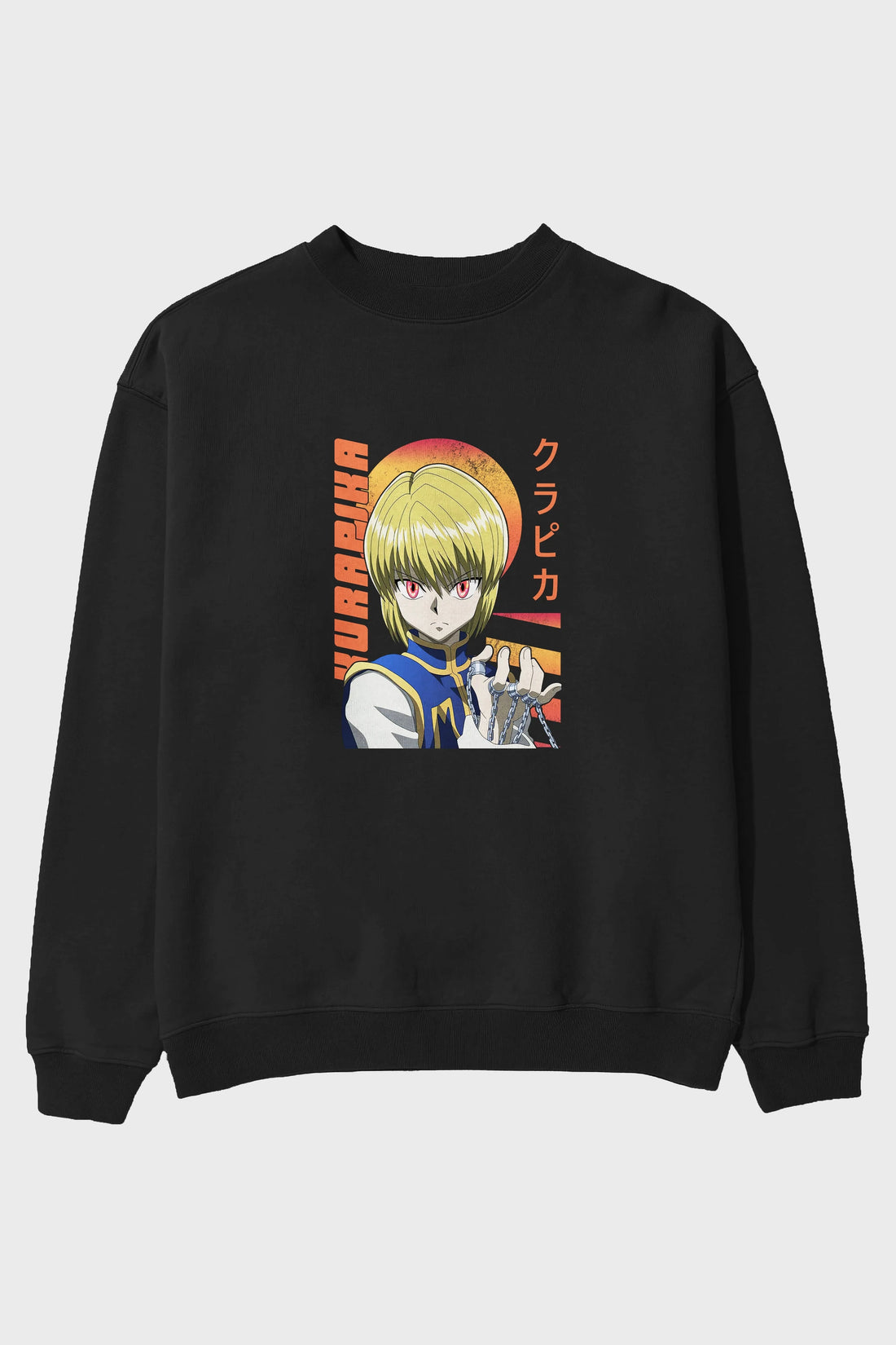 Kurapika 5 (2) Anime Ön Baskılı Oversize Sweatshirt Erkek Kadın Unisex