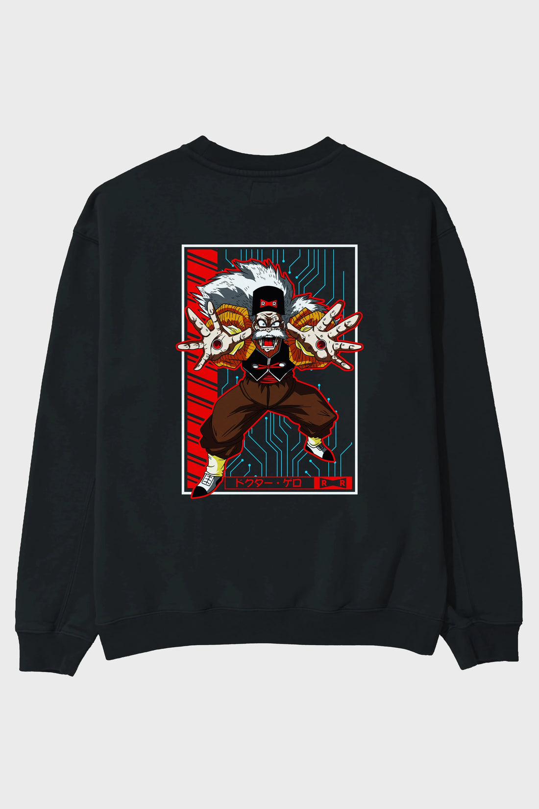 DragonBall DrMakigero Anime Arka Baskılı Oversize Sweatshirt Erkek Kadın Unisex