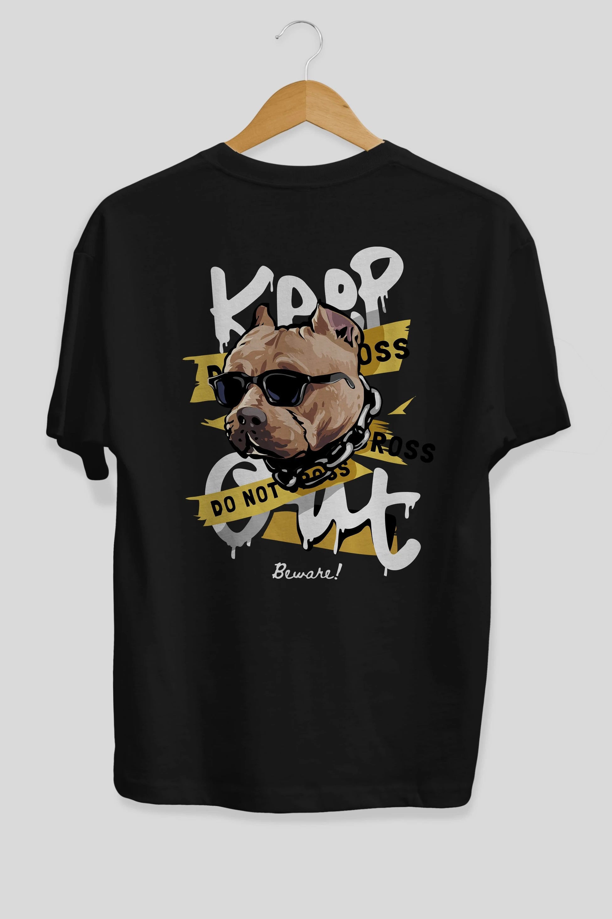 Teddy Bear Keep Arka Baskılı Oversize t-shirt Erkek Kadın Unisex %100 Pamuk