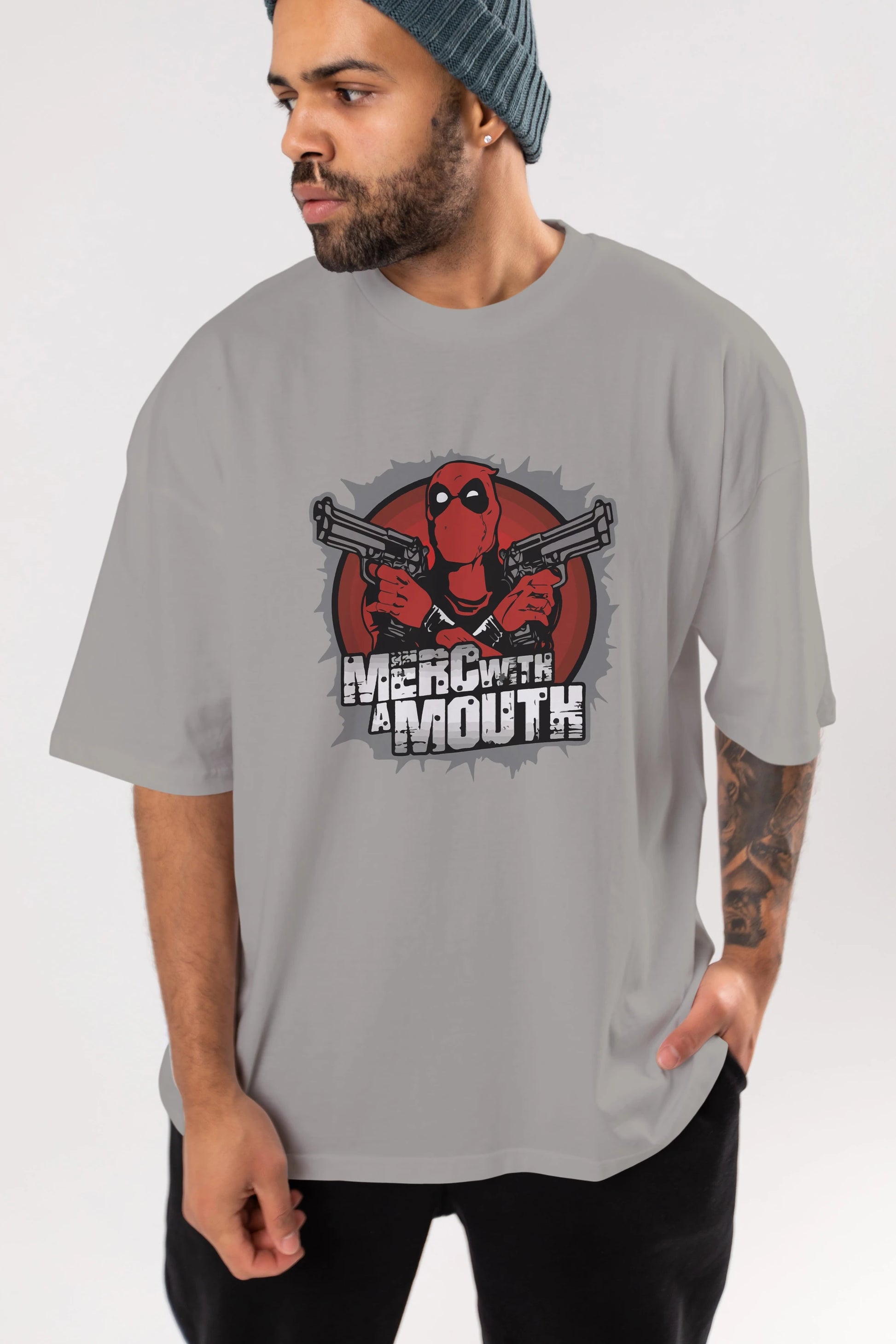 Deadpool (13) Ön Baskılı Oversize t-shirt Erkek Kadın Unisex %100 Pamuk Bisiklet Yaka tişort