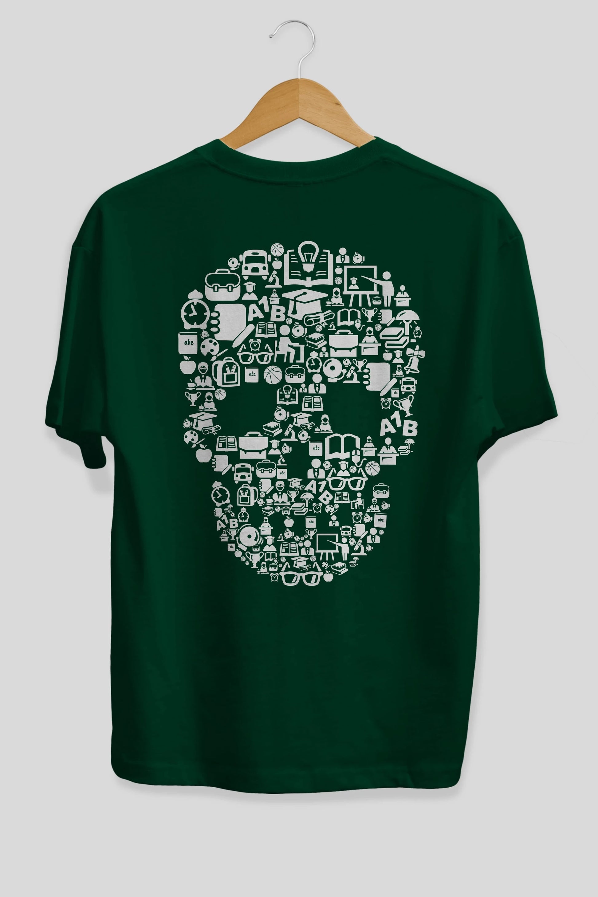Dead  School Arka Baskılı Oversize t-shirt %100 pamuk Erkek Kadın Unisex