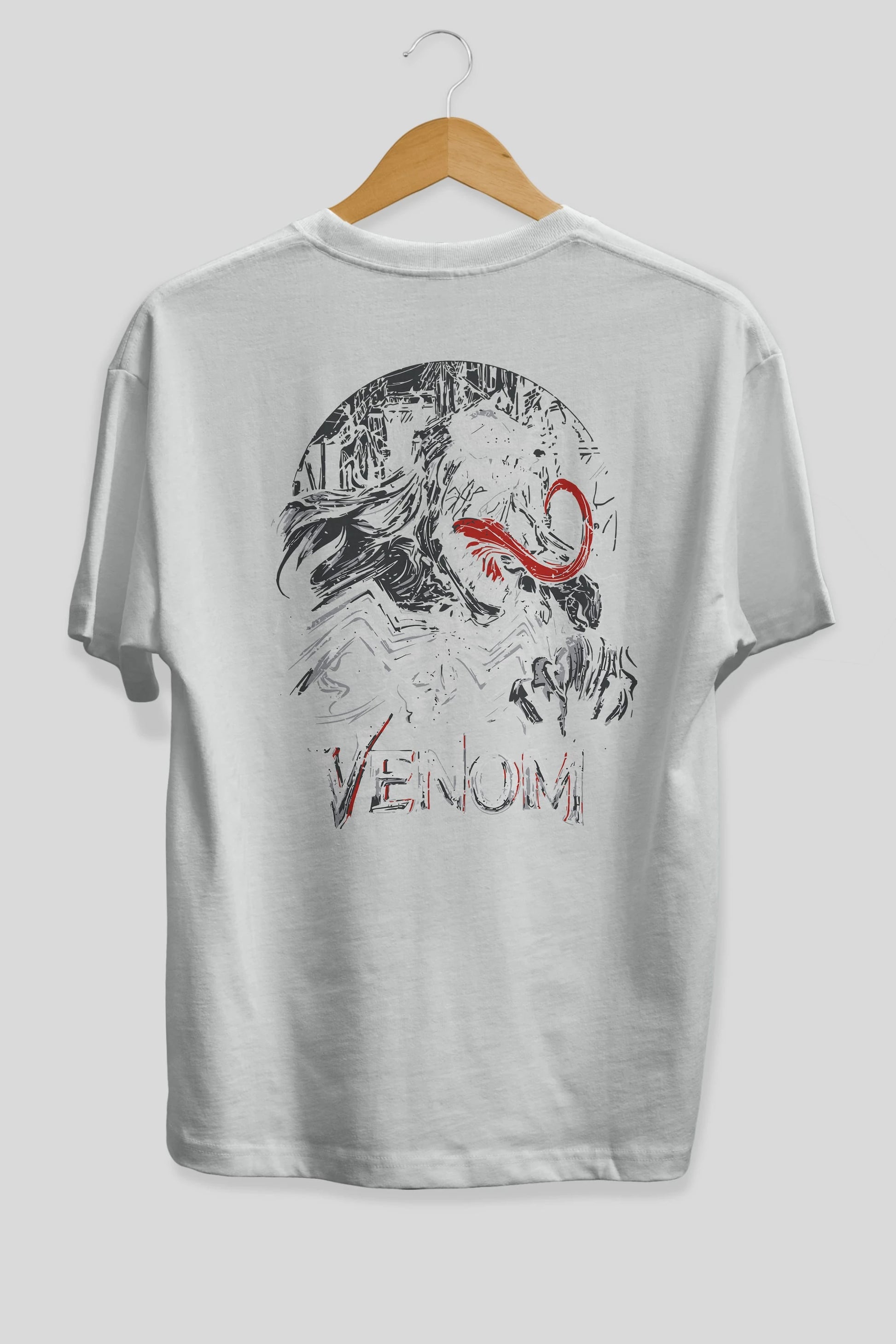 Venom (13) Arka Baskılı Oversize t-shirt Erkek Kadın Unisex %100 Pamuk Bisiklet Yaka tişort