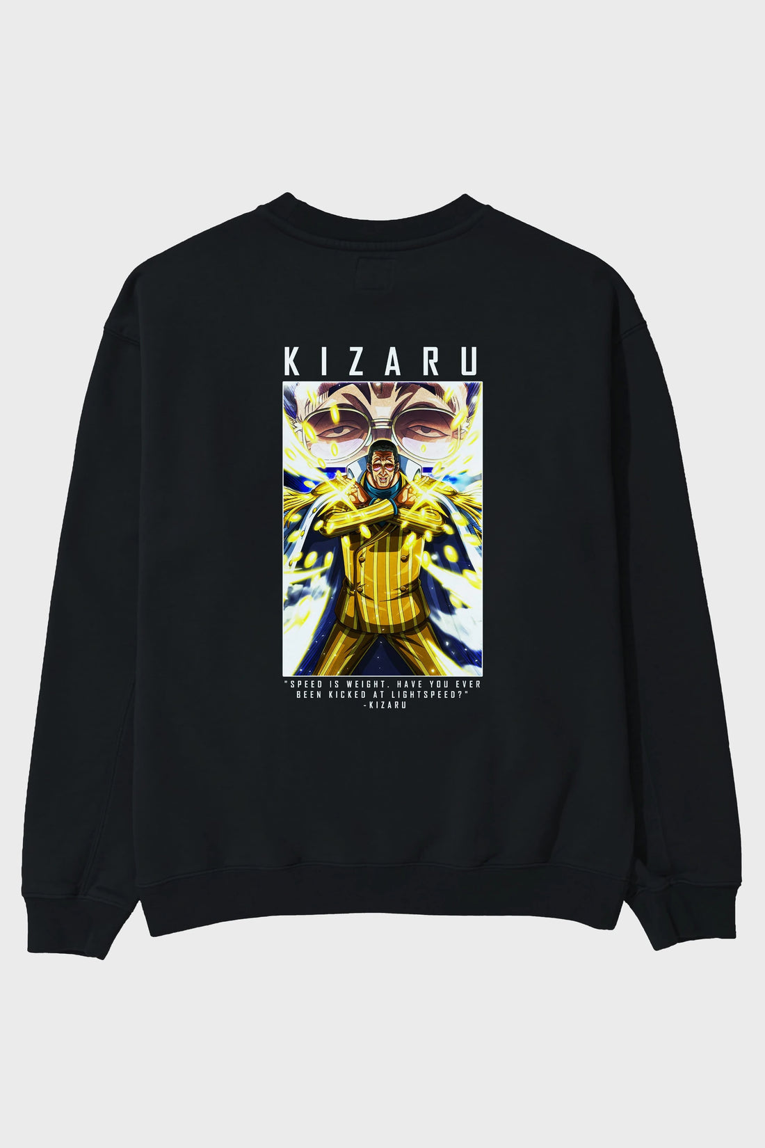 Kizaru Arka Baskılı Anime Oversize Sweatshirt Erkek Kadın Unisex