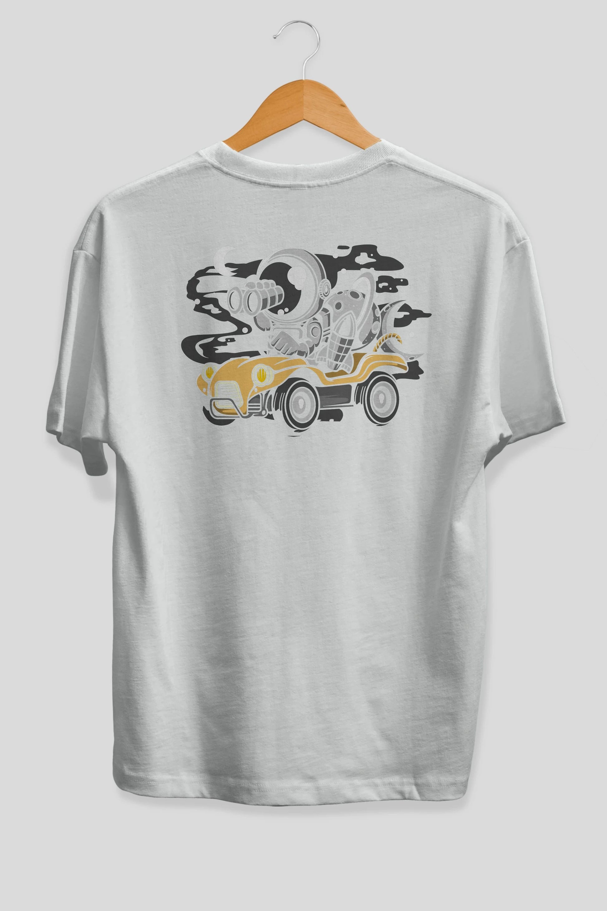 Astronaut Adventure Arka Baskılı Oversize t-shirt Erkek Kadın Unisex