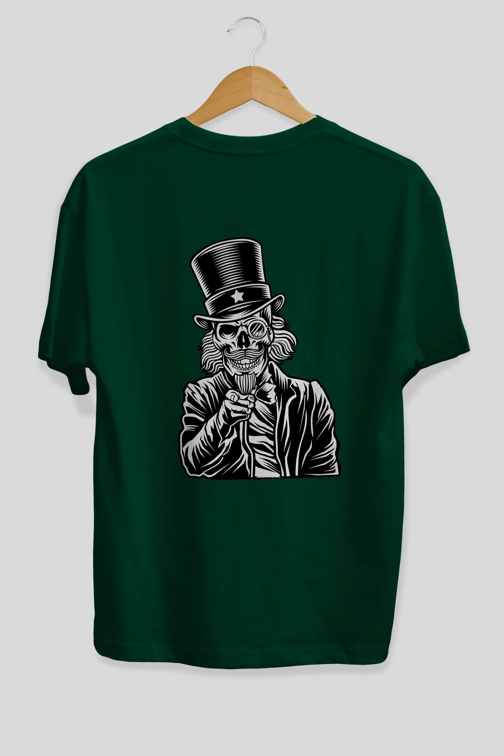 I Want You Skull Arka Baskılı Oversize t-shirt Erkek Kadın Unisex %100 Pamuk tişort