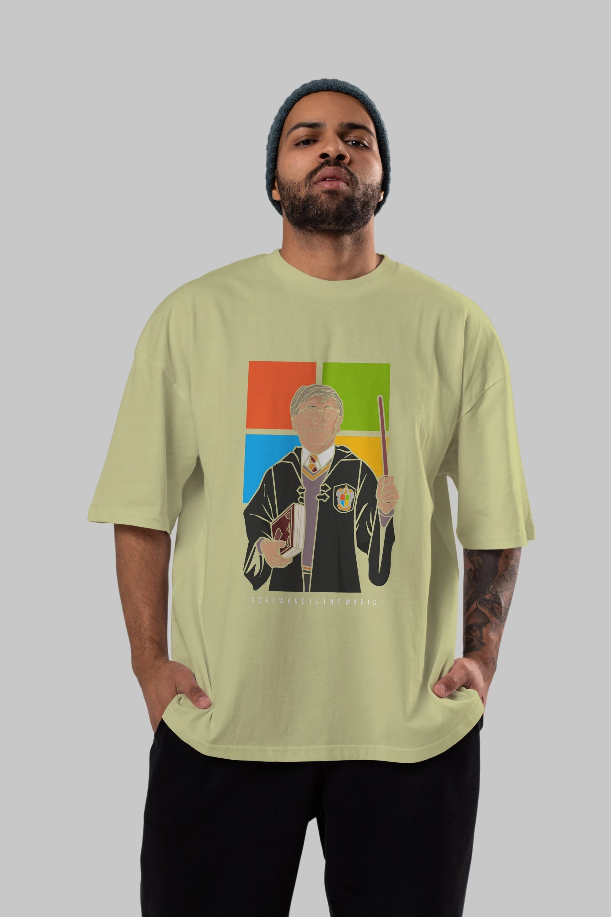 Harry Potter Gates Ön Baskılı Oversize t-shirt Erkek Kadın Unisex %100 Pamuk tişort