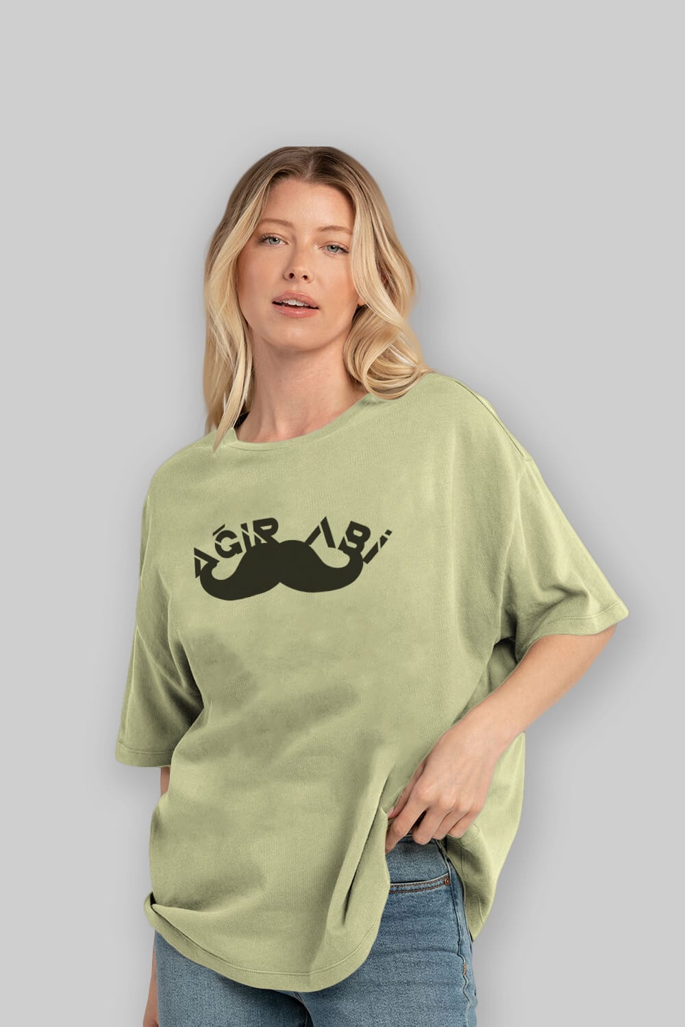 Ağır Abi Ön Baskılı Oversize t-shirt %100 pamuk Erkek Kadın Unisex
