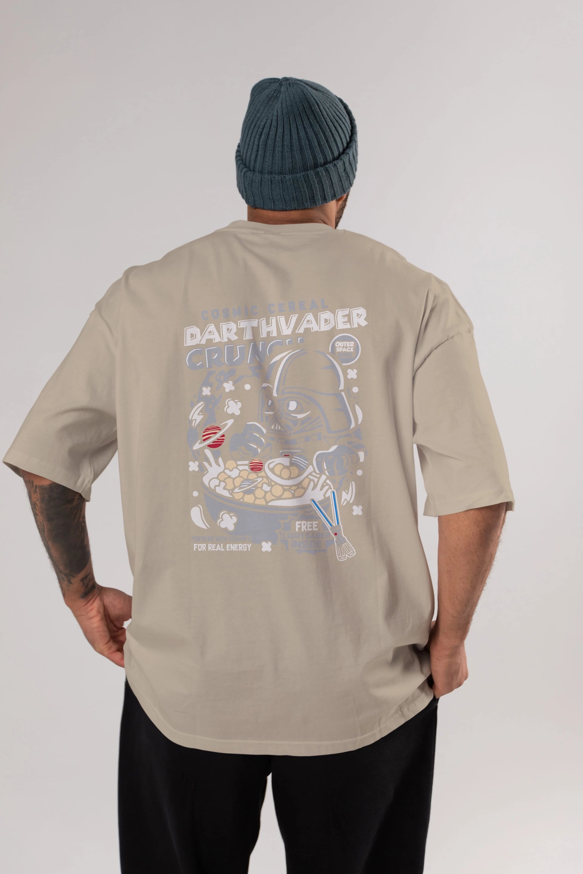 Darth Vader (2) Arka Baskılı Oversize t-shirt Erkek Kadın Unisex %100 Pamuk Bisiklet Yaka tişort