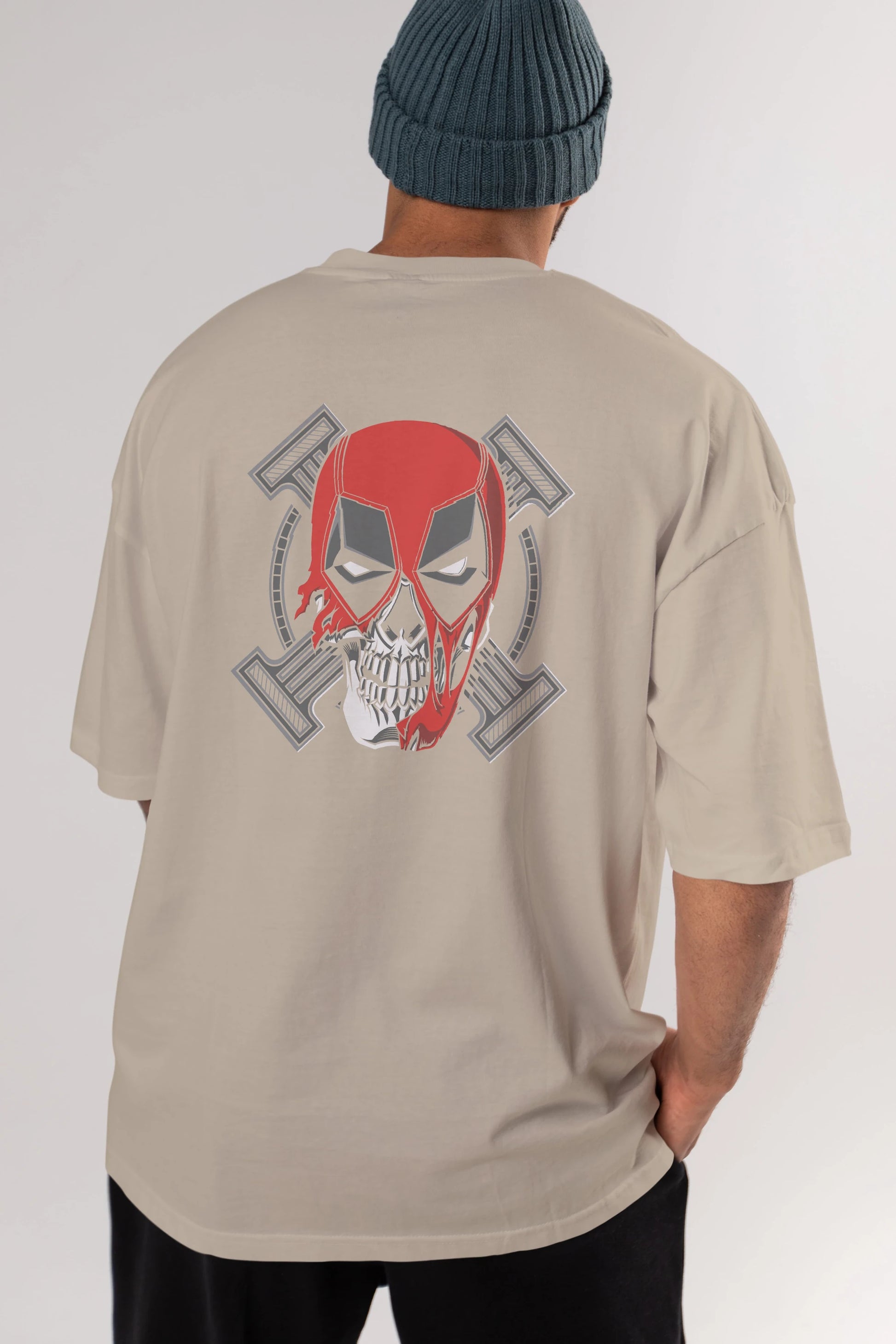 Deadpool (7) Arka Baskılı Oversize t-shirt Erkek Kadın Unisex %100 Pamuk Bisiklet Yaka tişort