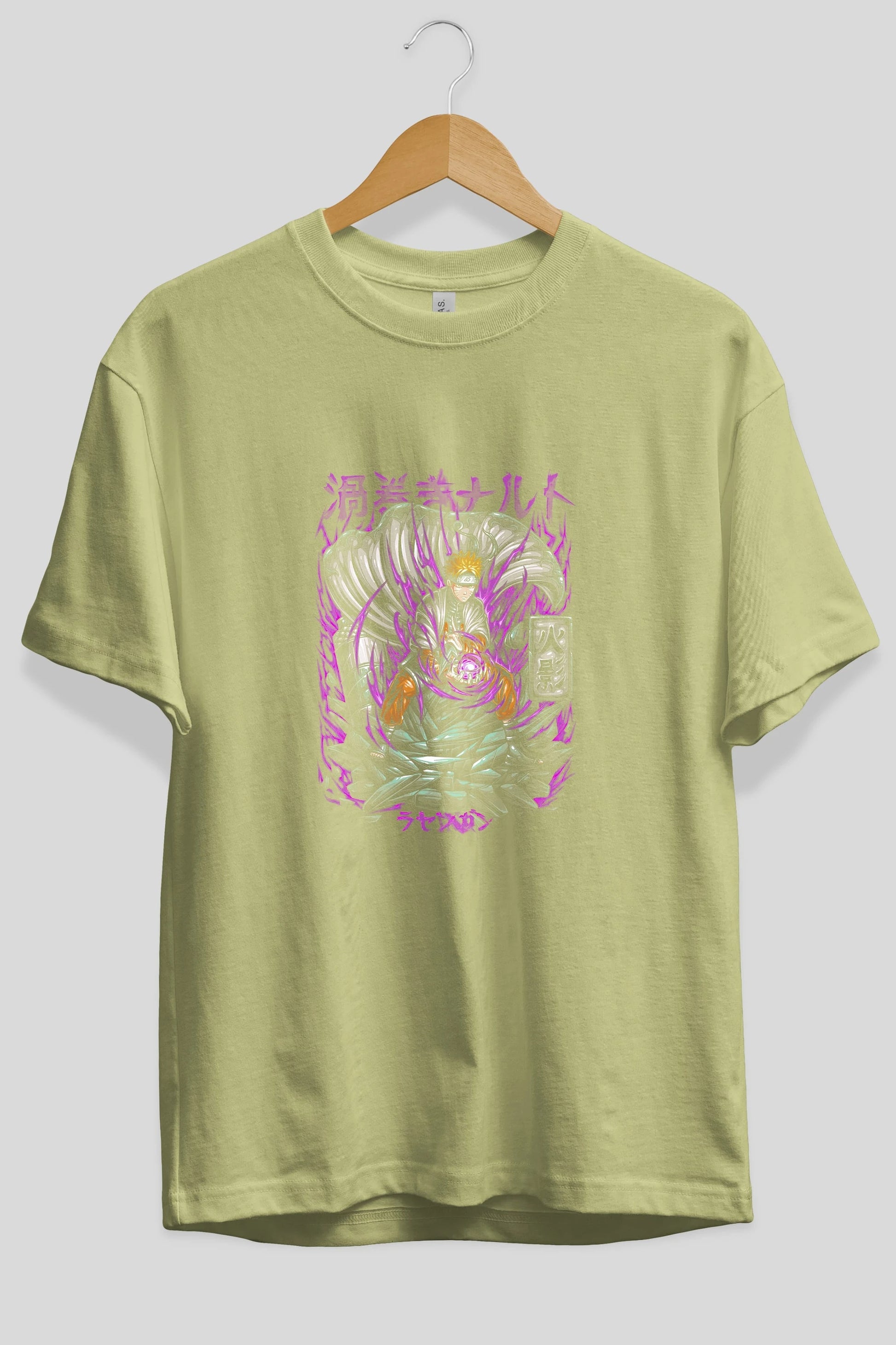 NARUTO Anime Ön Baskılı Oversize t-shirt %100 pamuk Erkek Kadın Unisex